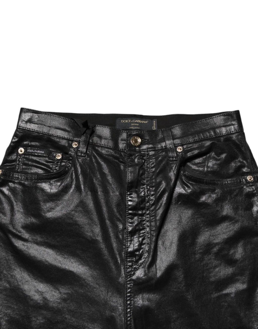 Jean skinny taille haute GRACE noir Dolce & Gabbana
