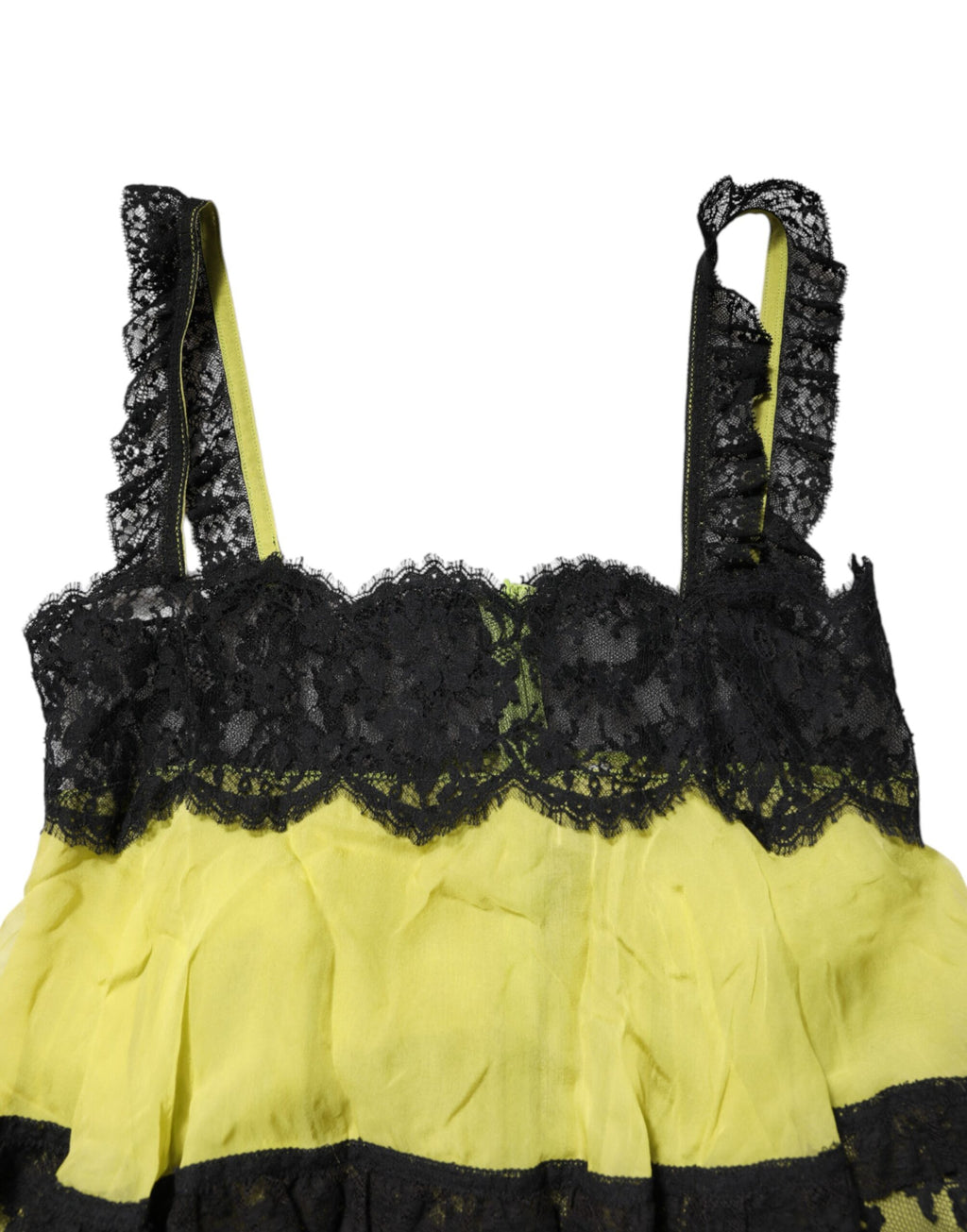 Robe de chambre chemise Dolce & Gabbana jaune et noire babydoll