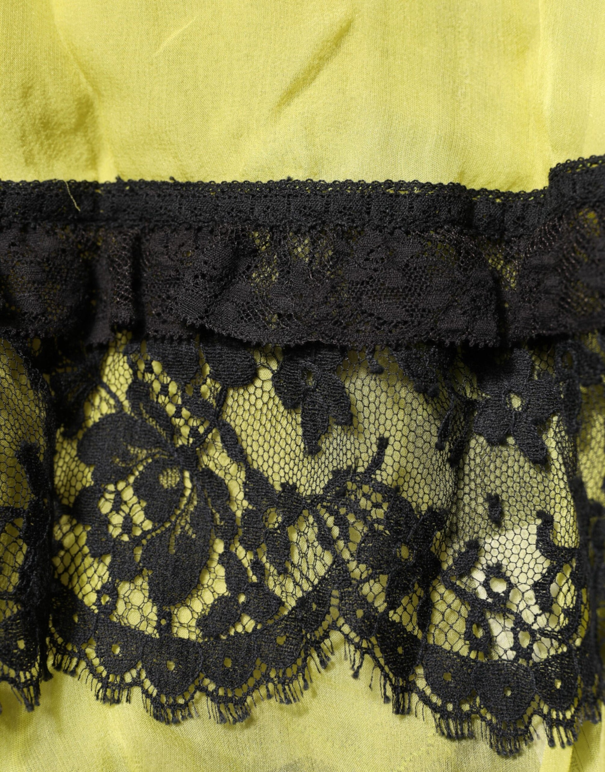 Robe de chambre chemise Dolce & Gabbana jaune et noire babydoll
