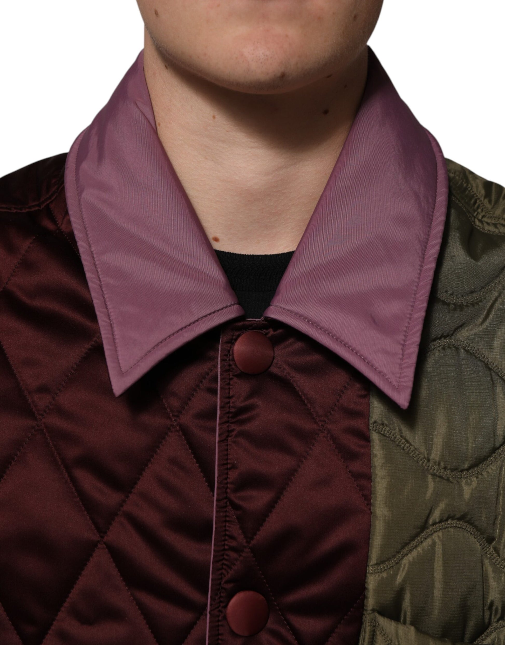 Doudoune matelassée Dolce & Gabbana en polyester patchwork multicolore