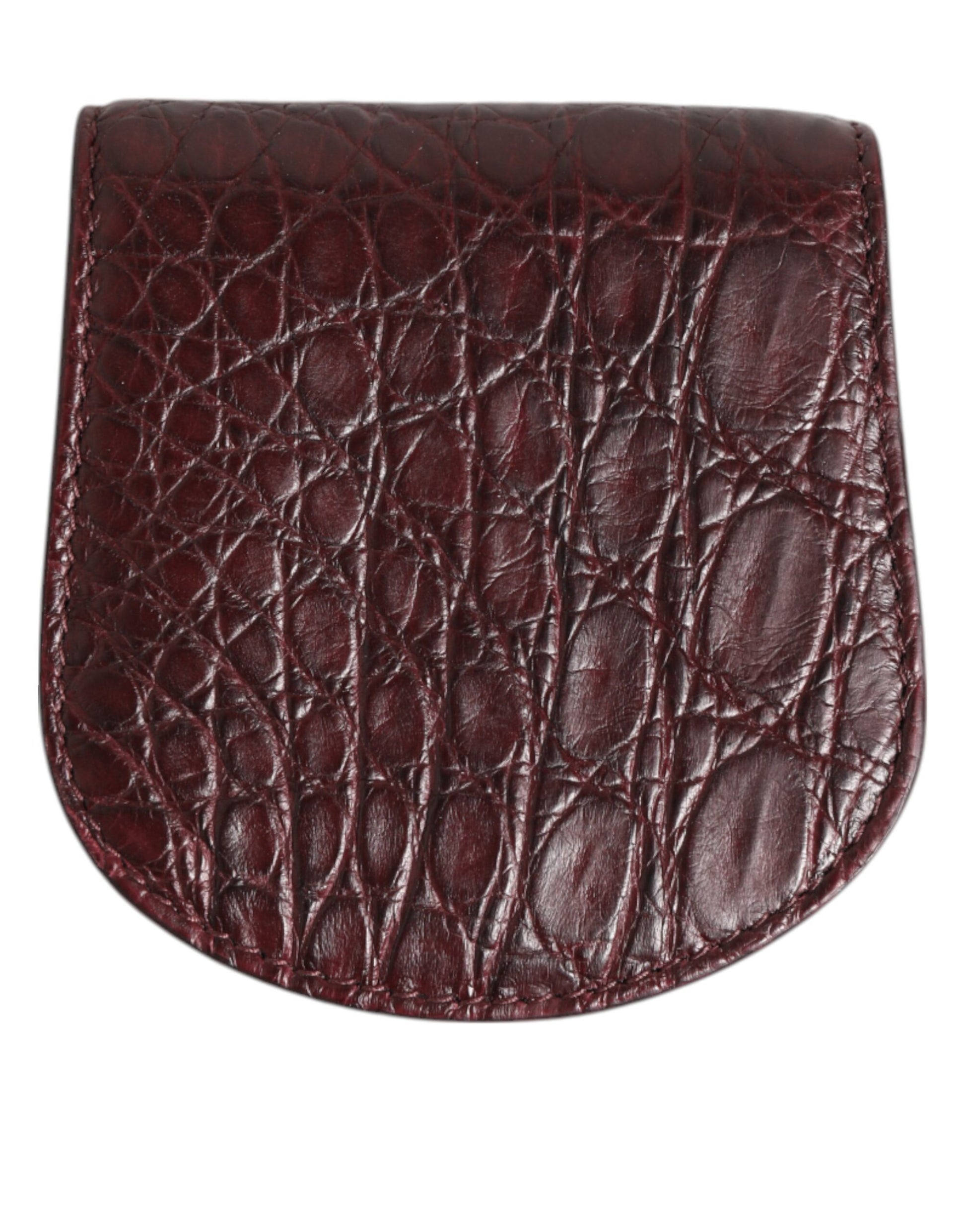 Porte-monnaie/étui à préservatifs Dolce & Gabbana en cuir exotique bordeaux