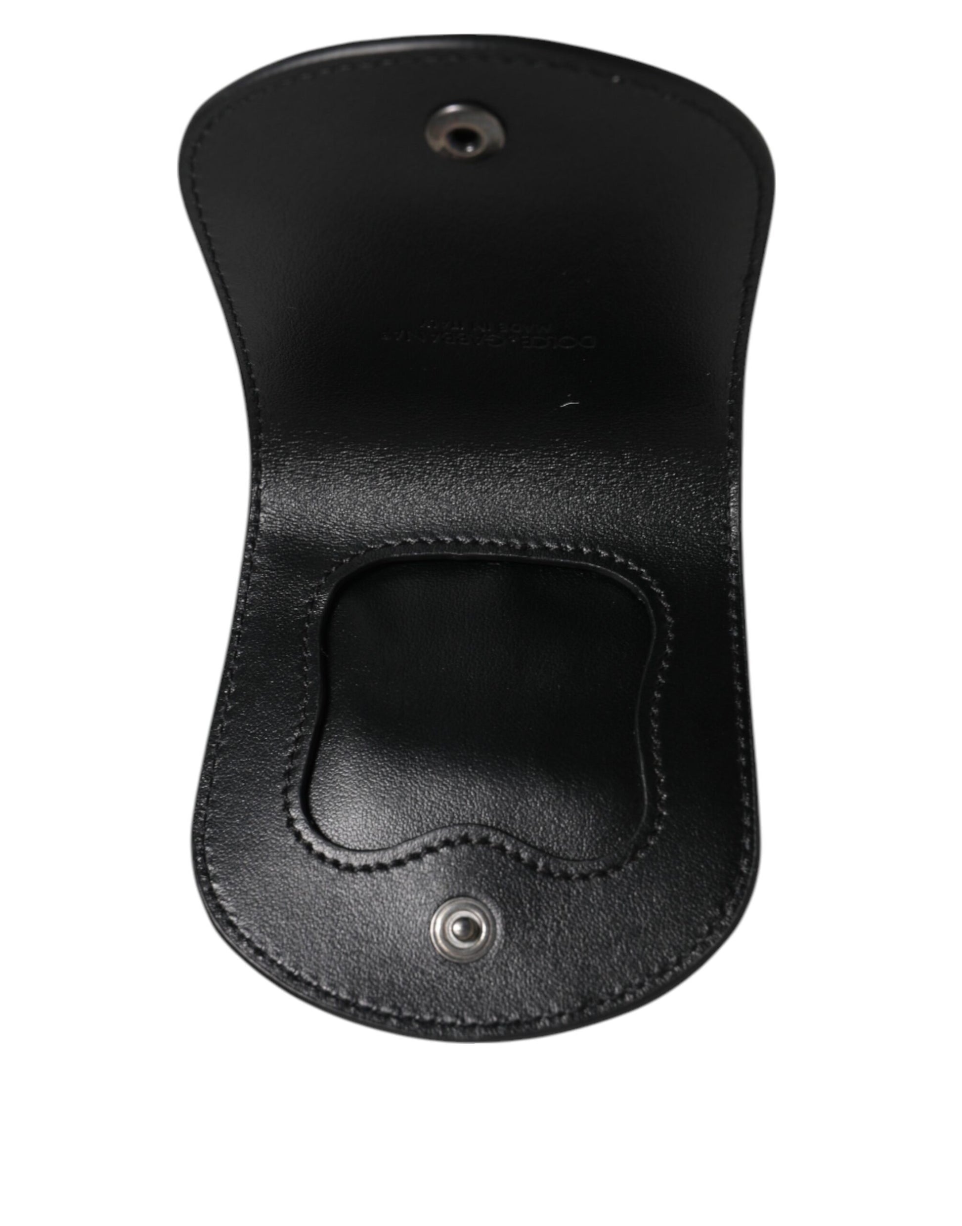 Porte-monnaie/porte-cartes de poche Dolce & Gabbana en cuir exotique noir