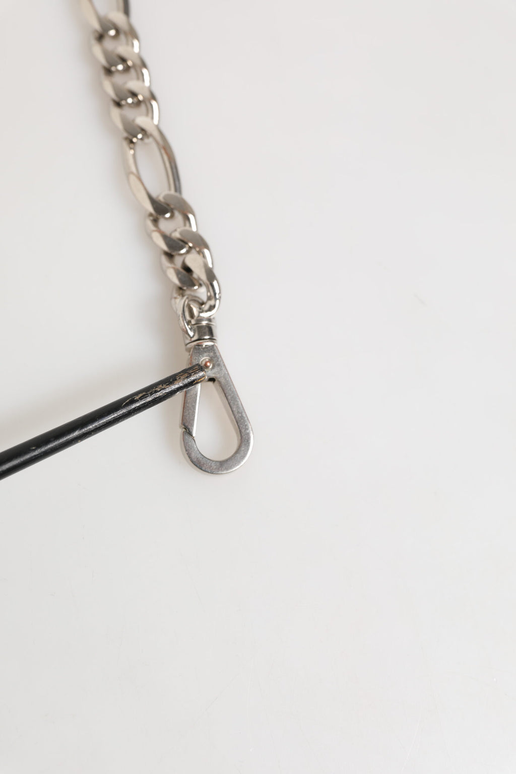 Dolce &amp; Gabbana – Silberfarbenes Messingkettenarmband mit Karabinerverschluss und DG-Logo
