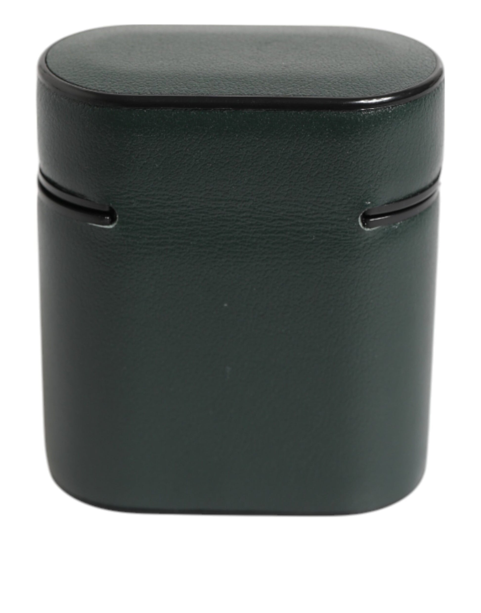 Dolce & Gabbana Black Leather Logo Print Flip Holder Men Airpods Case