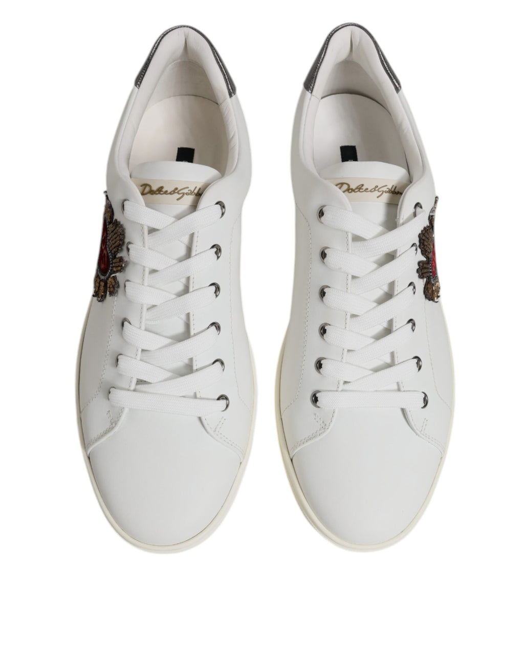 Chaussures basses pour homme Dolce & Gabbana Cœur Sacré Blanc