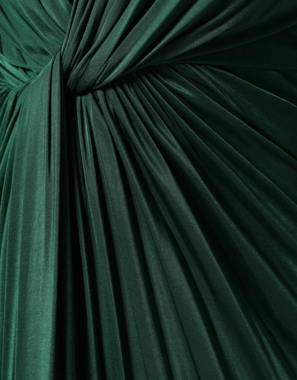 Dolce & Gabbana Dunkelgrünes Viskose Midikleid mit langen Ärmeln