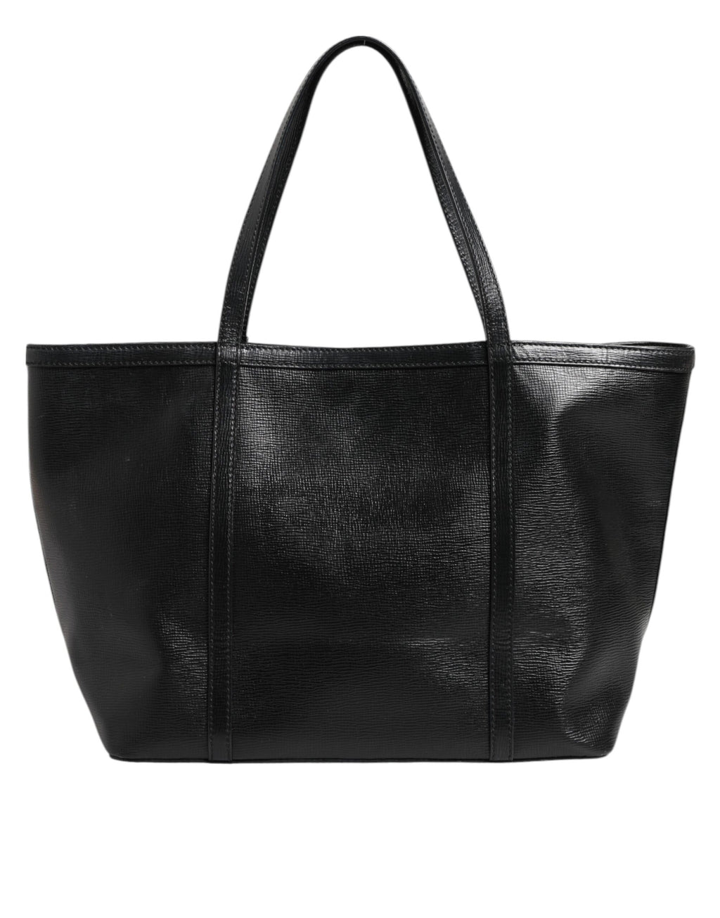 Dolce & Gabbana Black Leather Miss Escape Shopping Tote Women Borse Bag