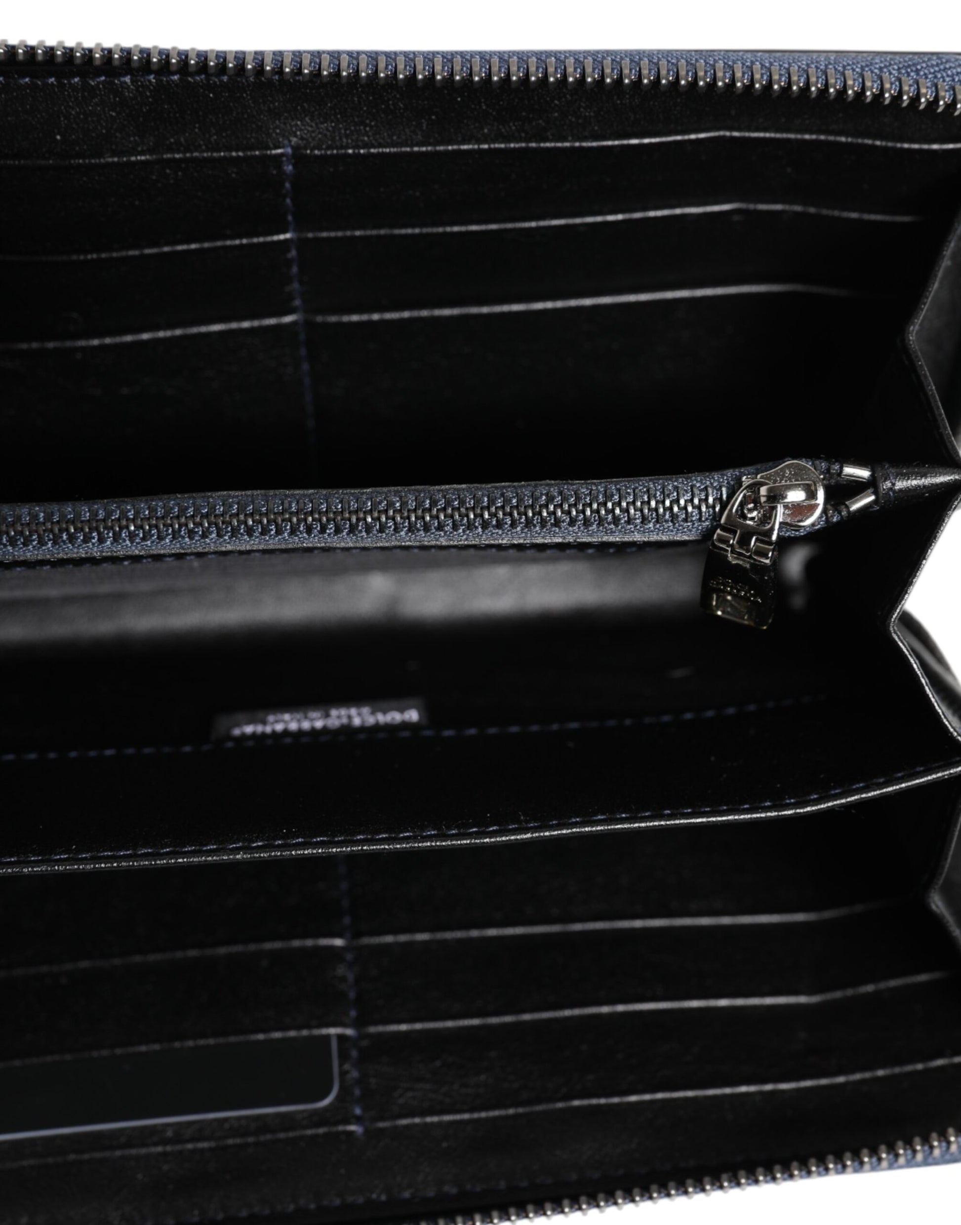 Portefeuille Clutch Continental pour homme Dolce & Gabbana en cuir exotique noir et bleu