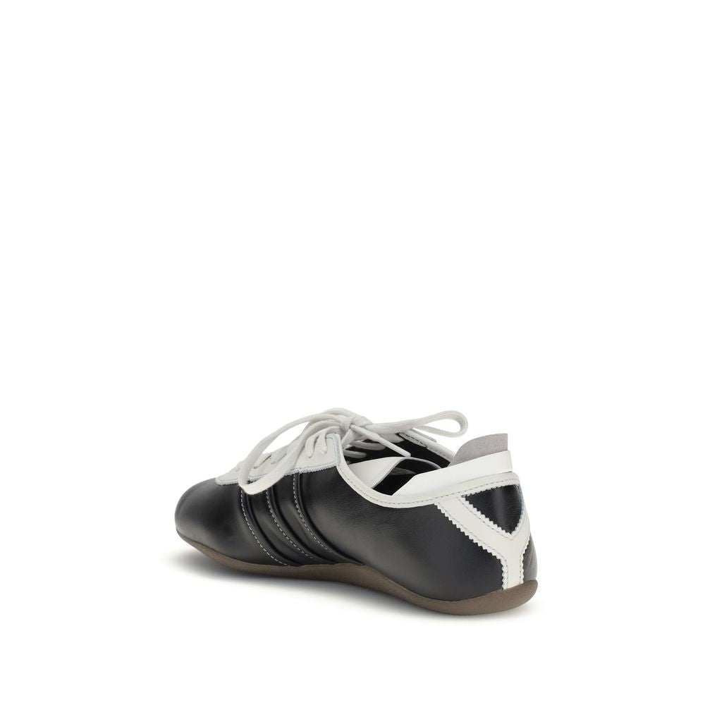 Y-3 Black Calf Leather Bos Taurus Low Top Sneakers