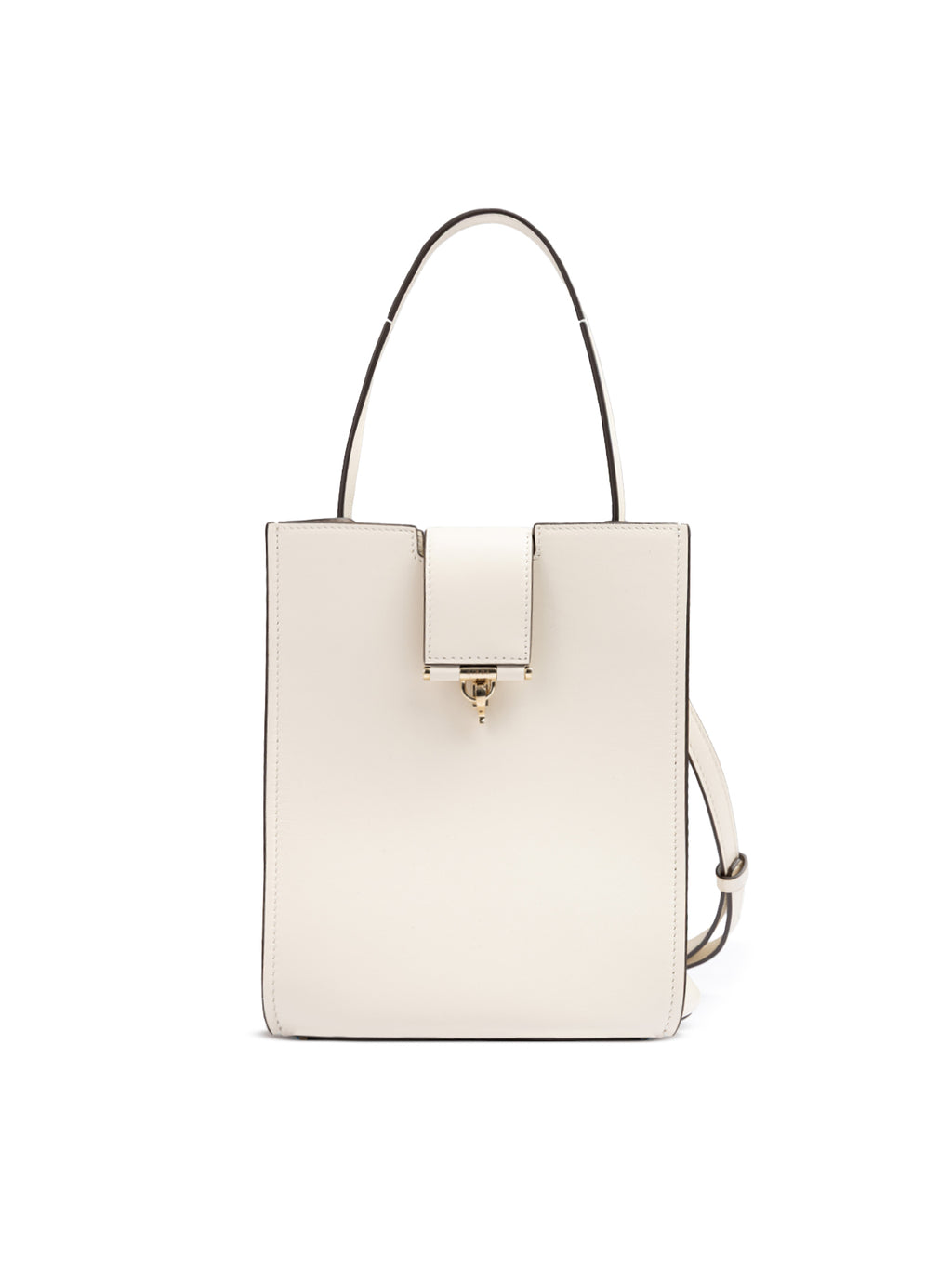 Giada Schultertasche aus weißem Leder