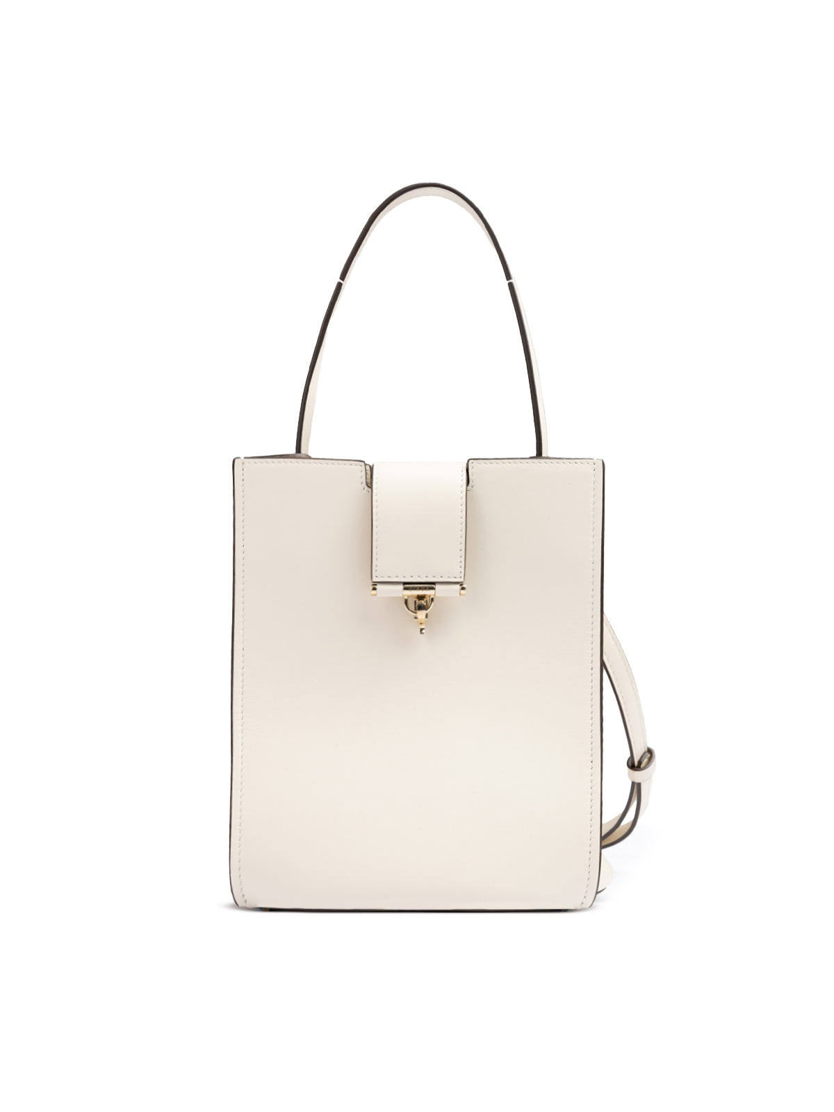 Giada Schultertasche aus weißem Leder