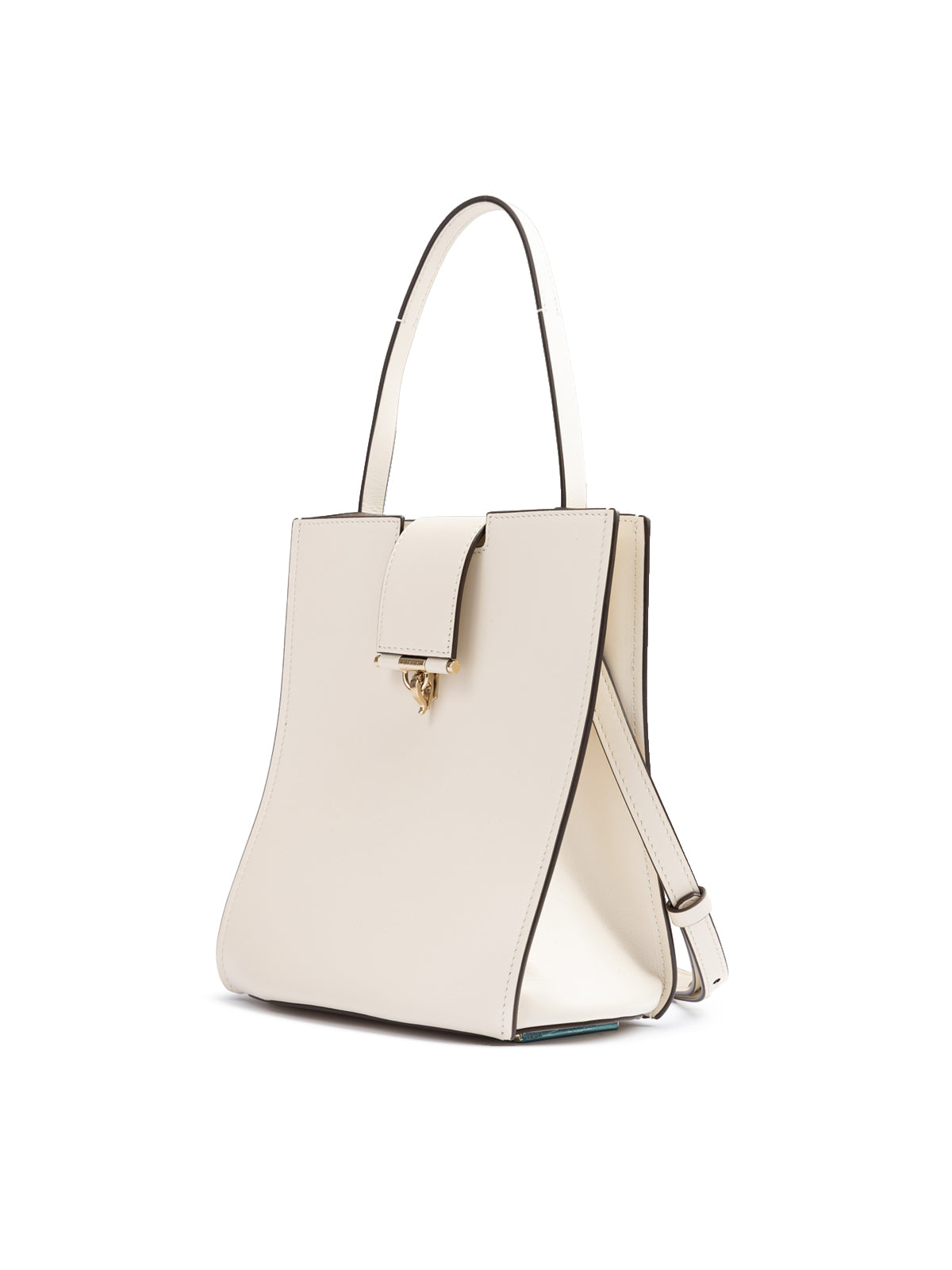 Giada Schultertasche aus weißem Leder