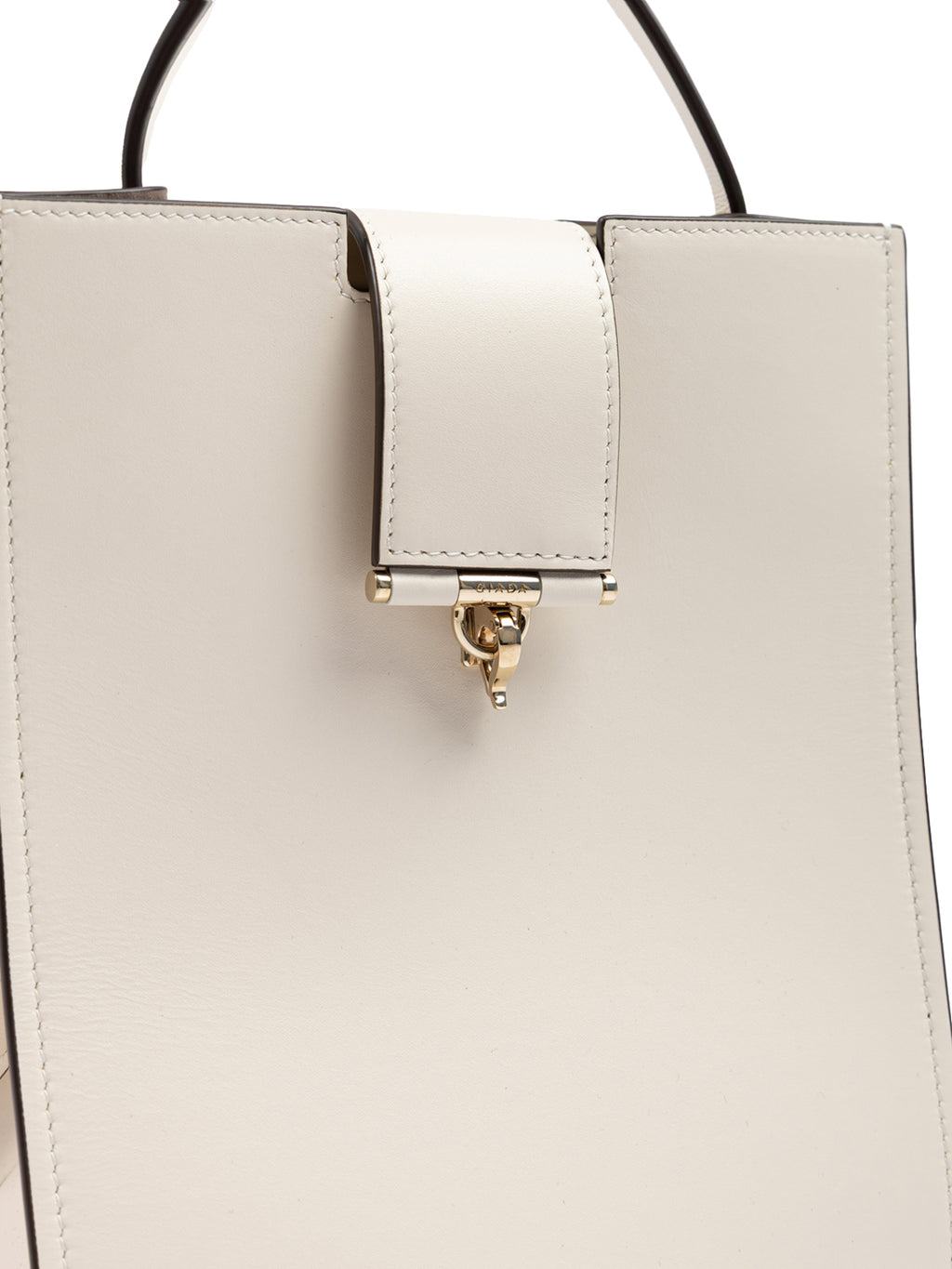 Giada Schultertasche aus weißem Leder