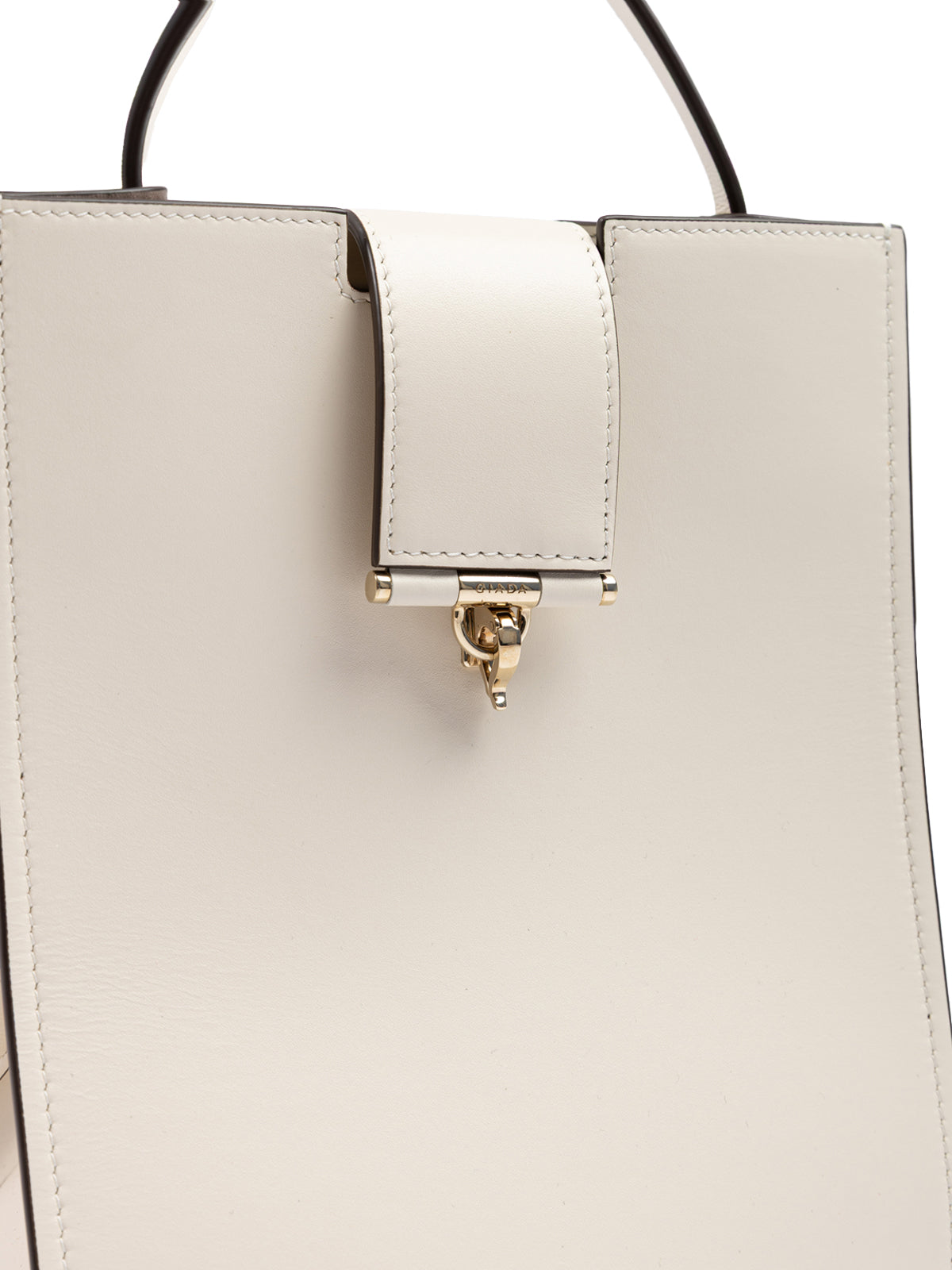 Giada Schultertasche aus weißem Leder