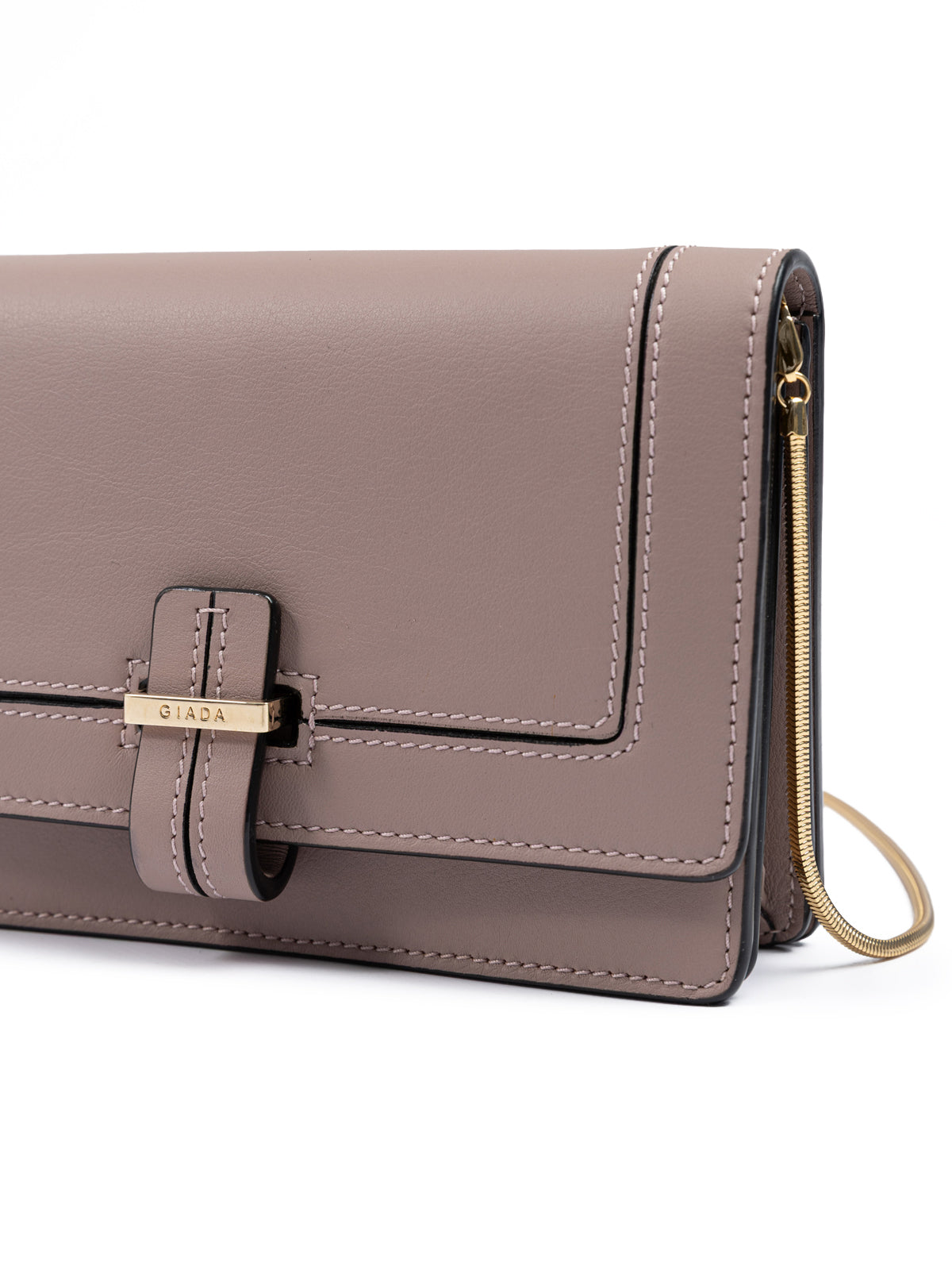 Giada Clutch aus puderrosa Leder