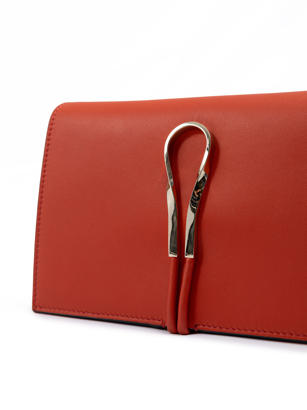 Giada Clutch aus rotem Leder