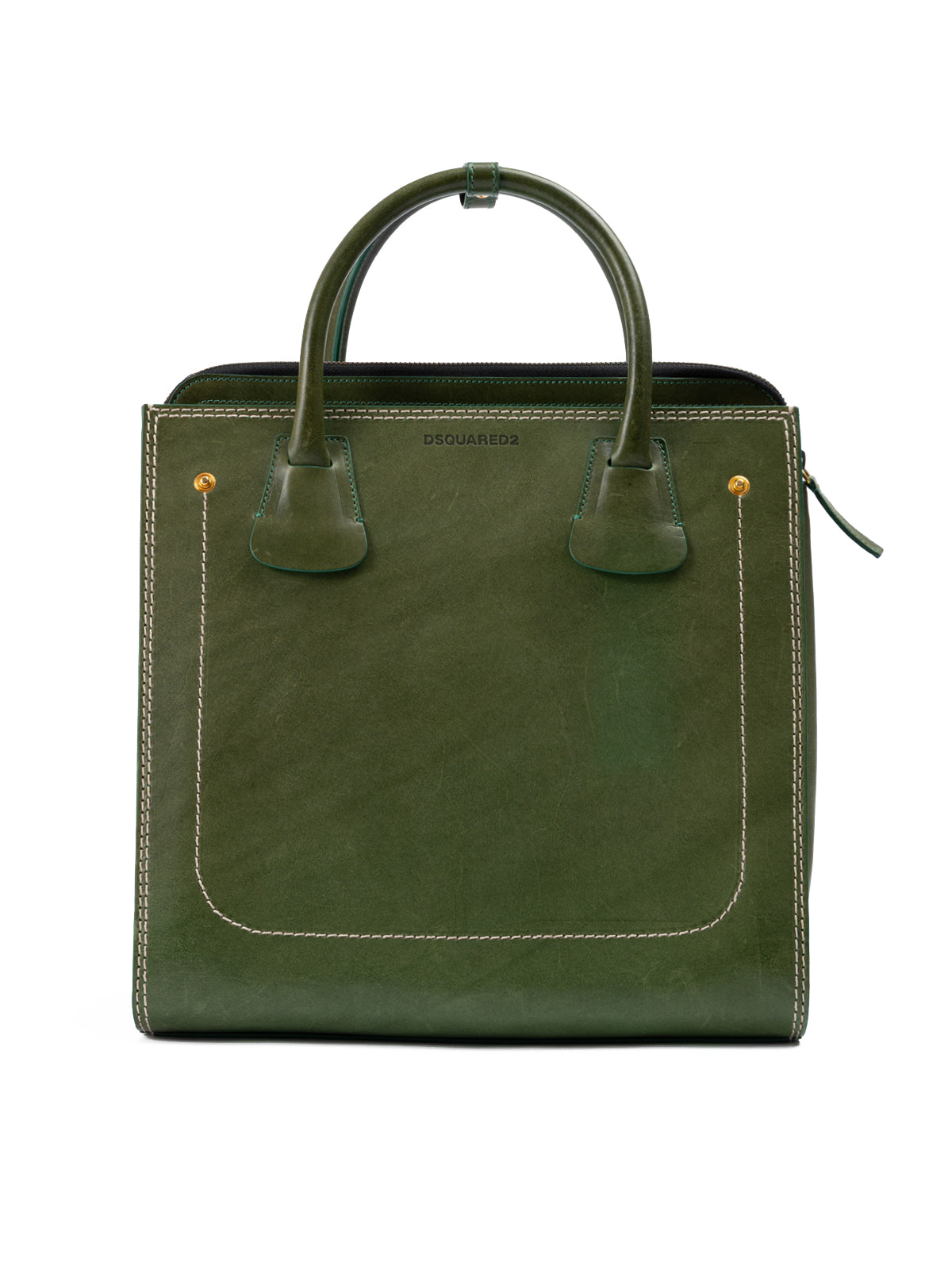 Dsquared² Grüne Leder-Tragetasche