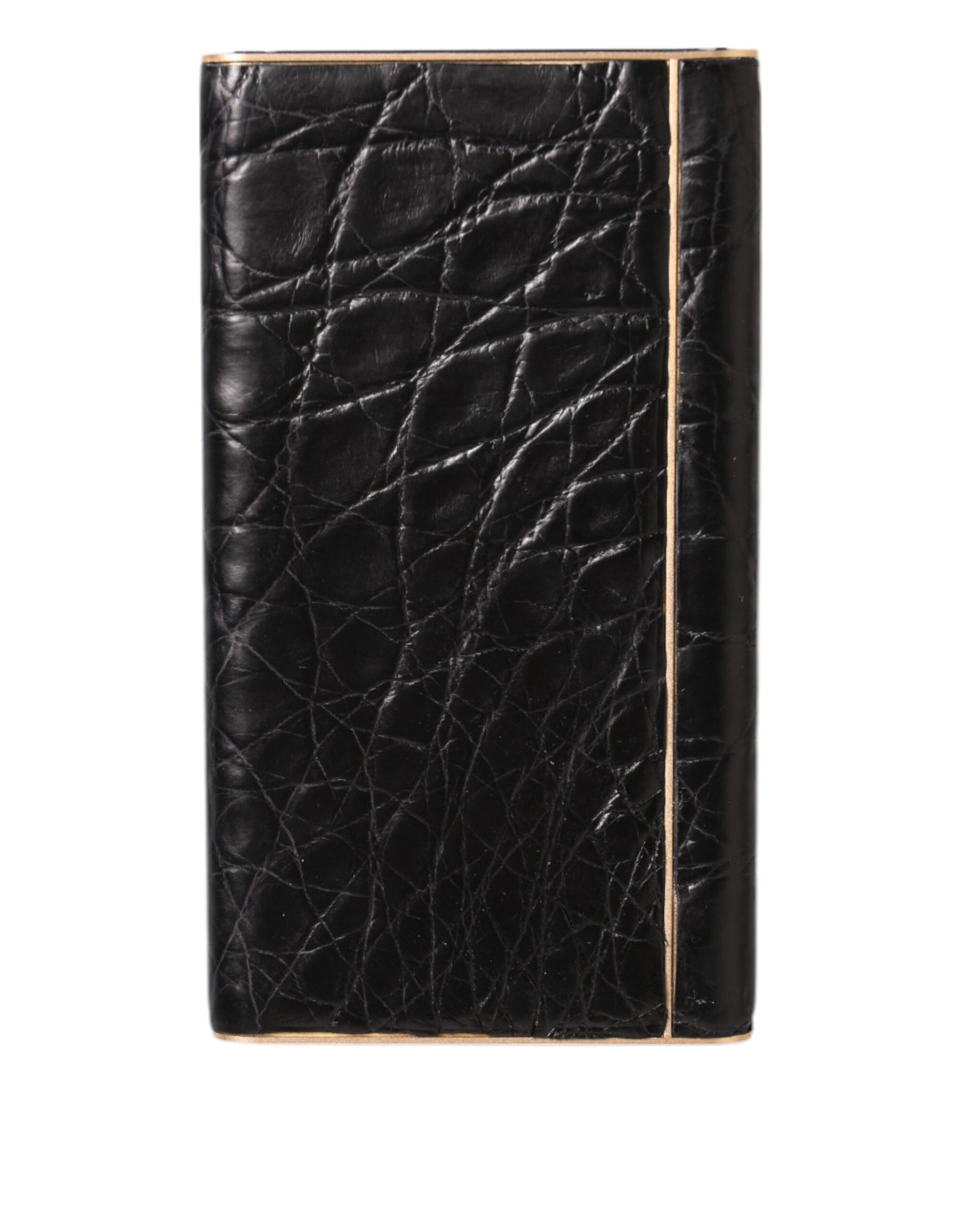 Chargeur USB Power Bank Dolce & Gabbana en cuir noir gaufré exotique 3000 mAh