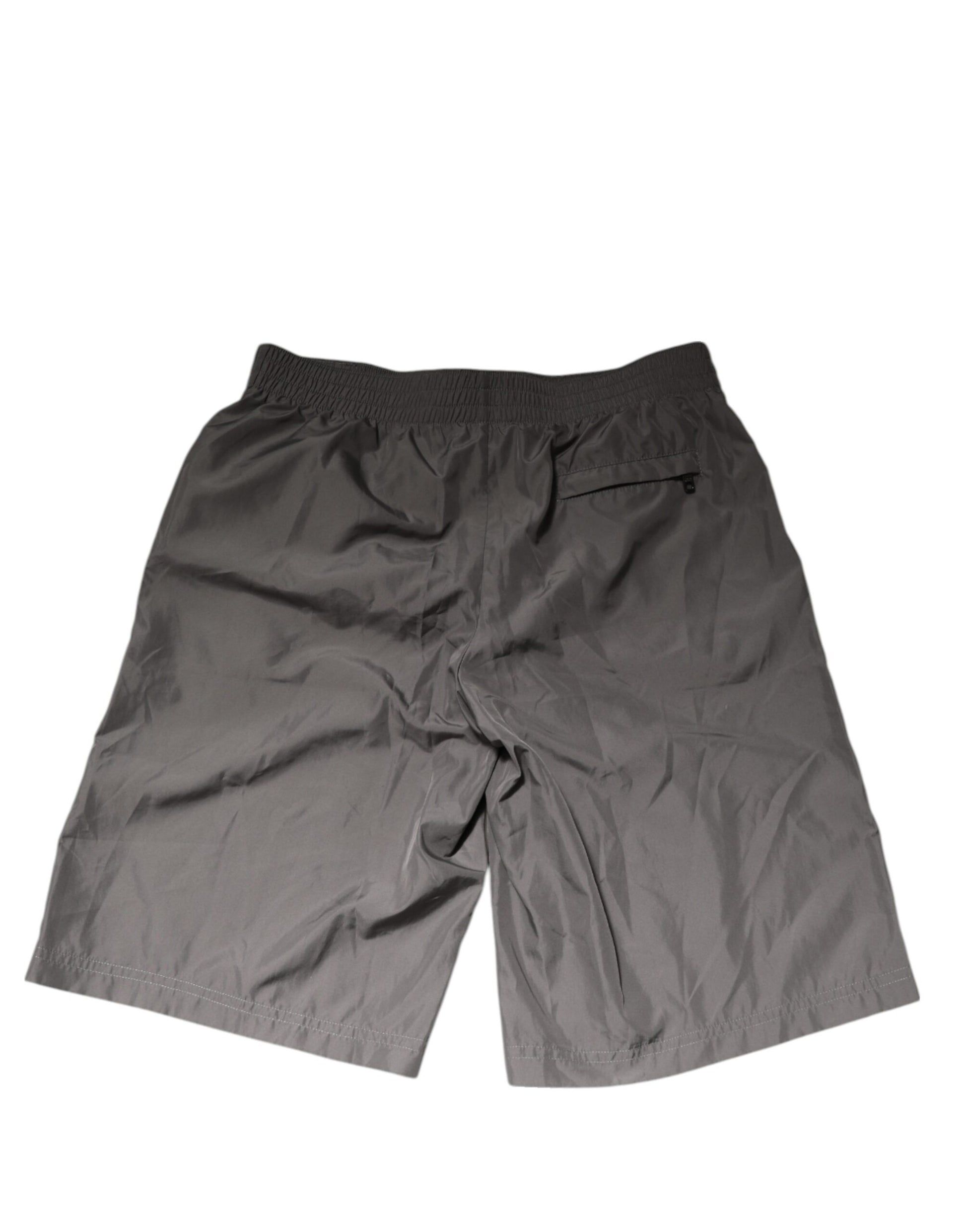 Shorts de bain Dolce & Gabbana en nylon gris clair à taille élastique