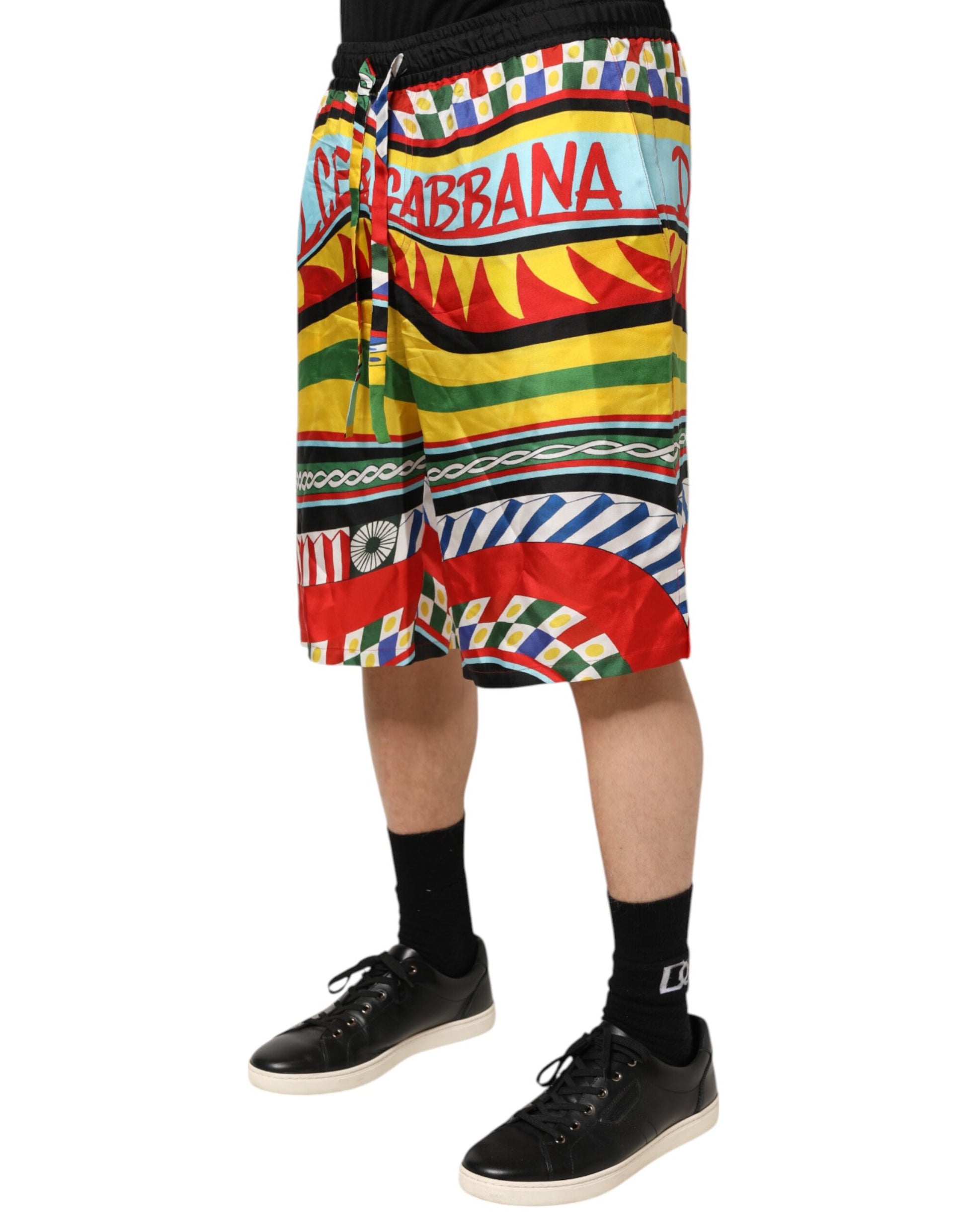 Dolce & Gabbana Short de bain imprimé Carretto sicilien multicolore