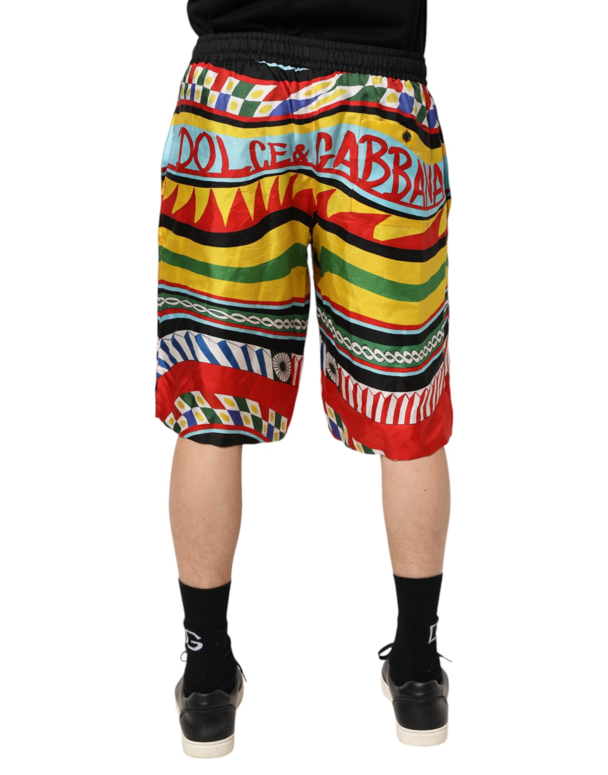 Dolce & Gabbana Short de bain imprimé Carretto sicilien multicolore