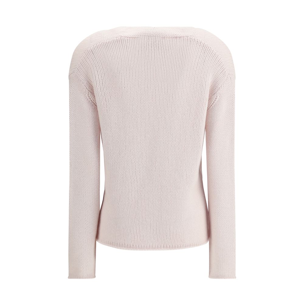 Forte_Forte Pullover aus Kaschmir und Wolle mit V-Ausschnitt