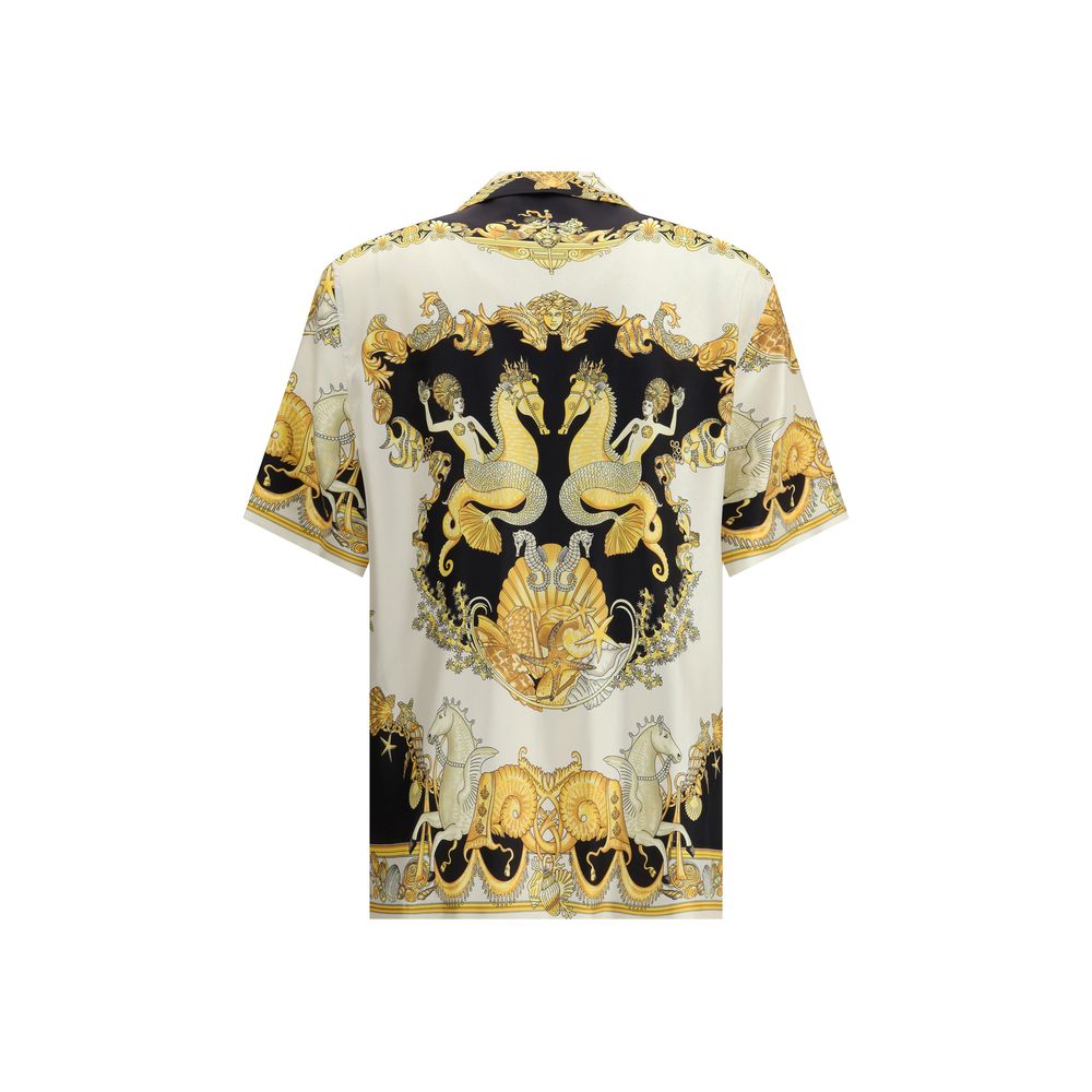 Versace Multicolor Silk Shortsleeve Shirt
