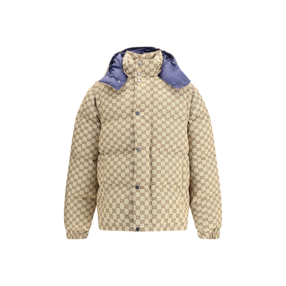 Gucci SPW BLOUSON GG CANVAS W/FEATH