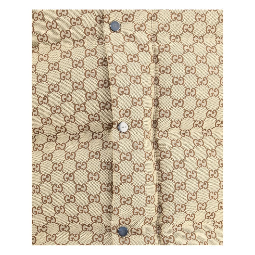 Gucci SPW BLOUSON GG CANVAS W/FEATH