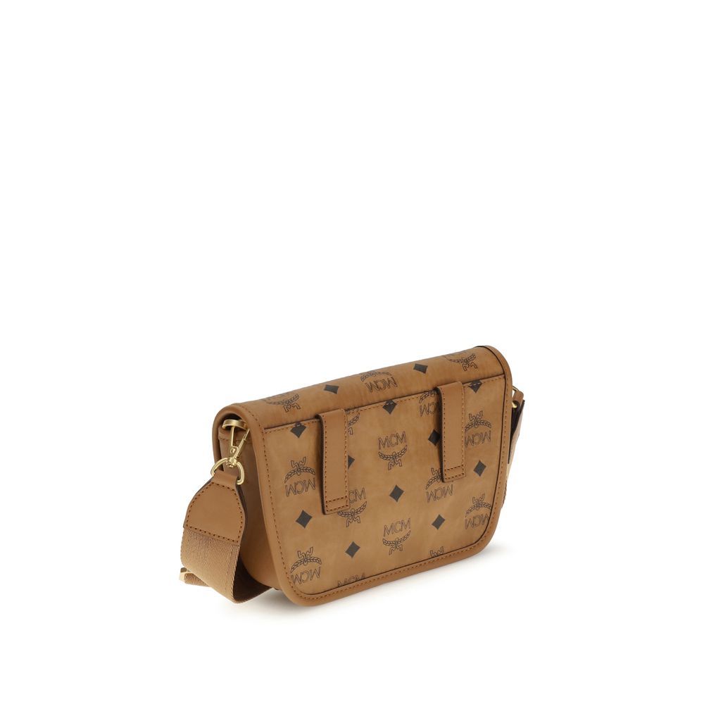 MCM Brown Fabric Shoulder Bag
