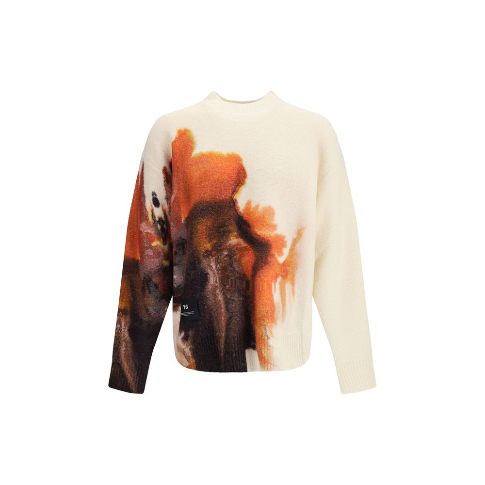 Y-3 U GFX KNIT CREW CWHITE/MULTCO