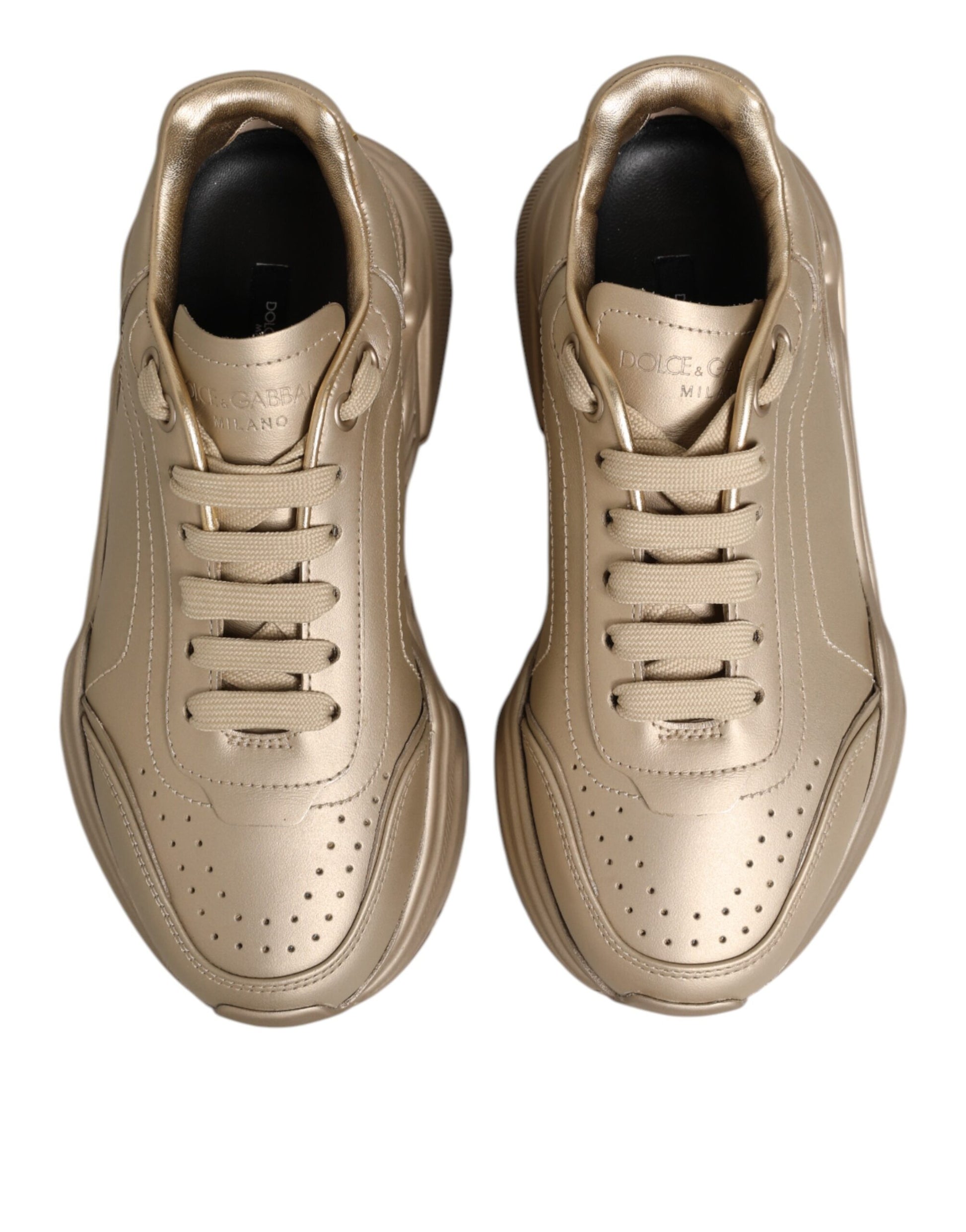 Chaussures Baskets Femme Dolce & Gabbana Daymaster en Cuir Doré