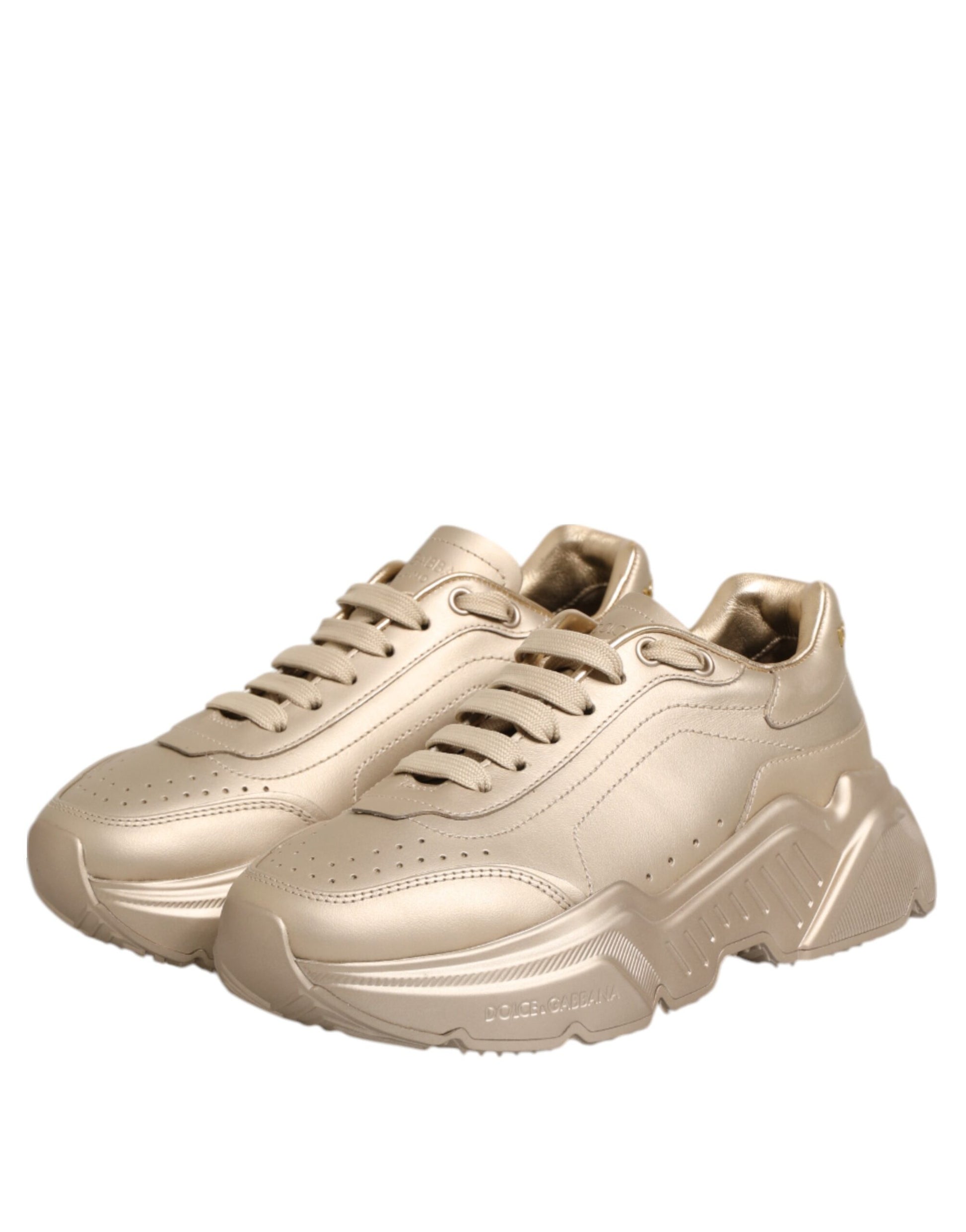 Chaussures Baskets Femme Dolce & Gabbana Daymaster en Cuir Doré