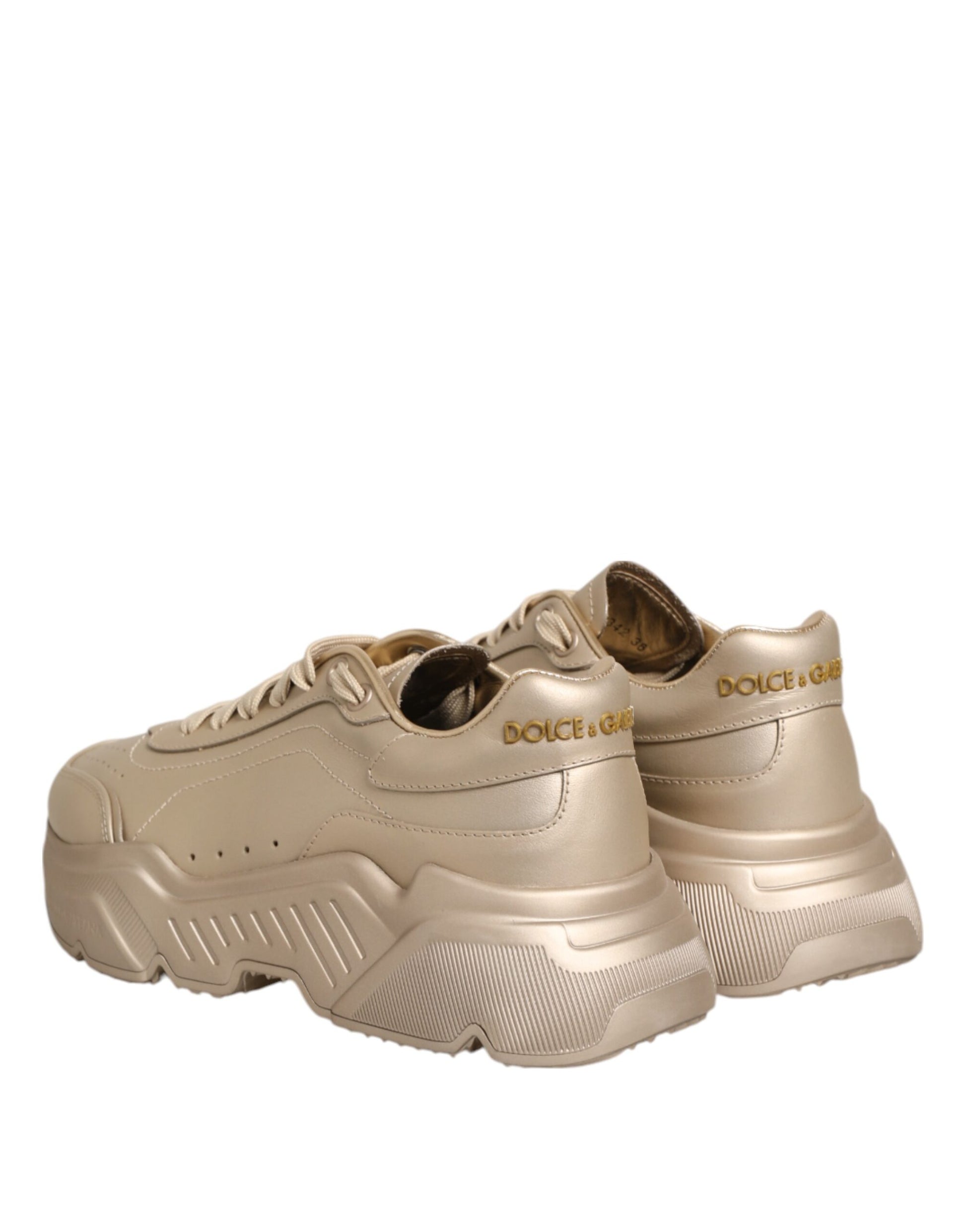 Chaussures Baskets Femme Dolce & Gabbana Daymaster en Cuir Doré