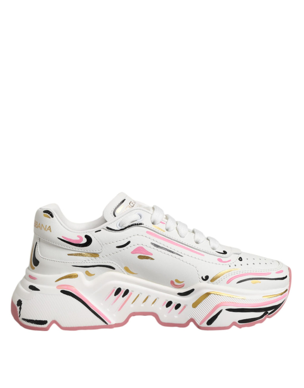 Chaussures Baskets Dolce & Gabbana DAYMASTER Peintes à la Main Multicolores