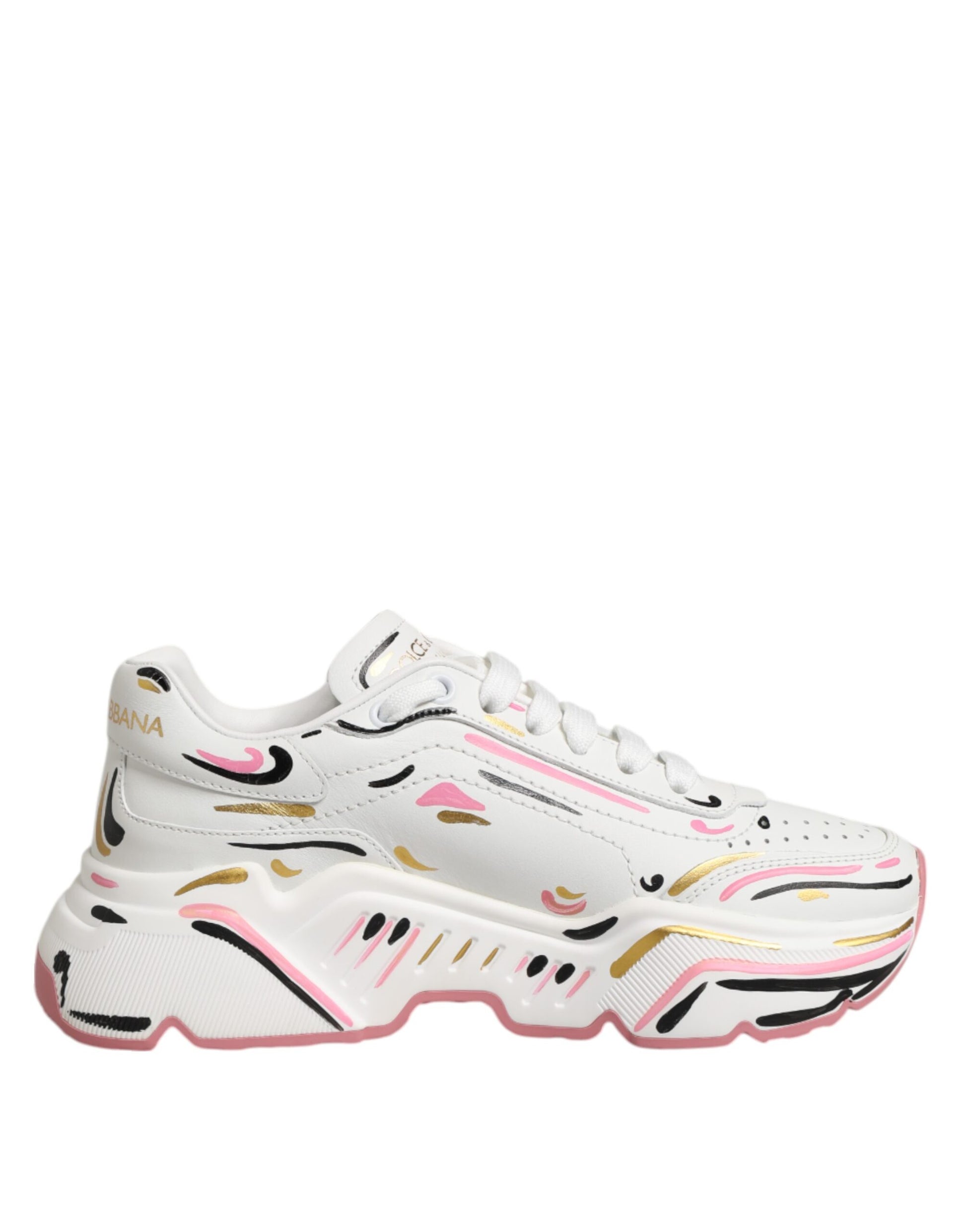 Chaussures Baskets Dolce & Gabbana DAYMASTER Peintes à la Main Multicolores