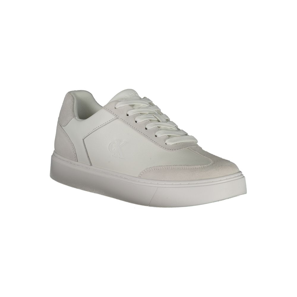 Baskets basses blanches en polyuréthane Calvin Klein pour homme