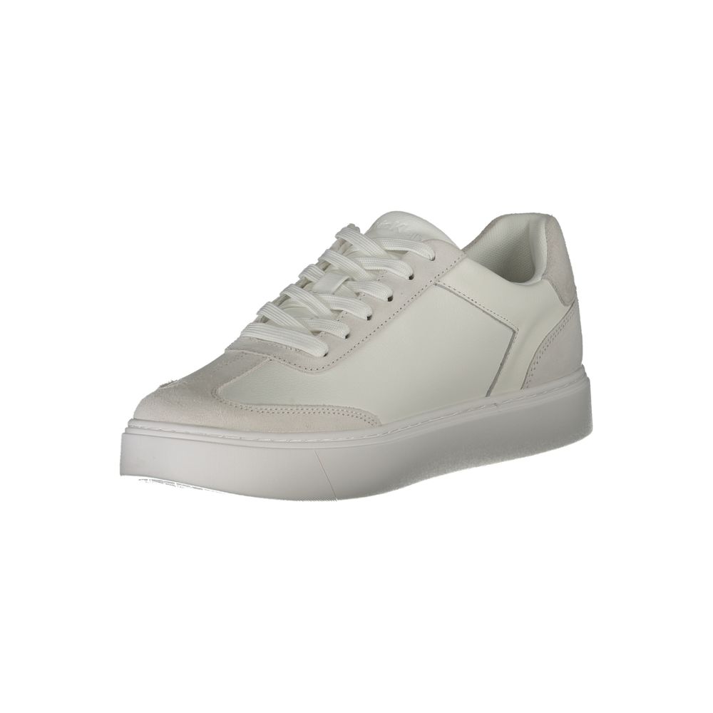 Baskets basses blanches en polyuréthane Calvin Klein pour homme