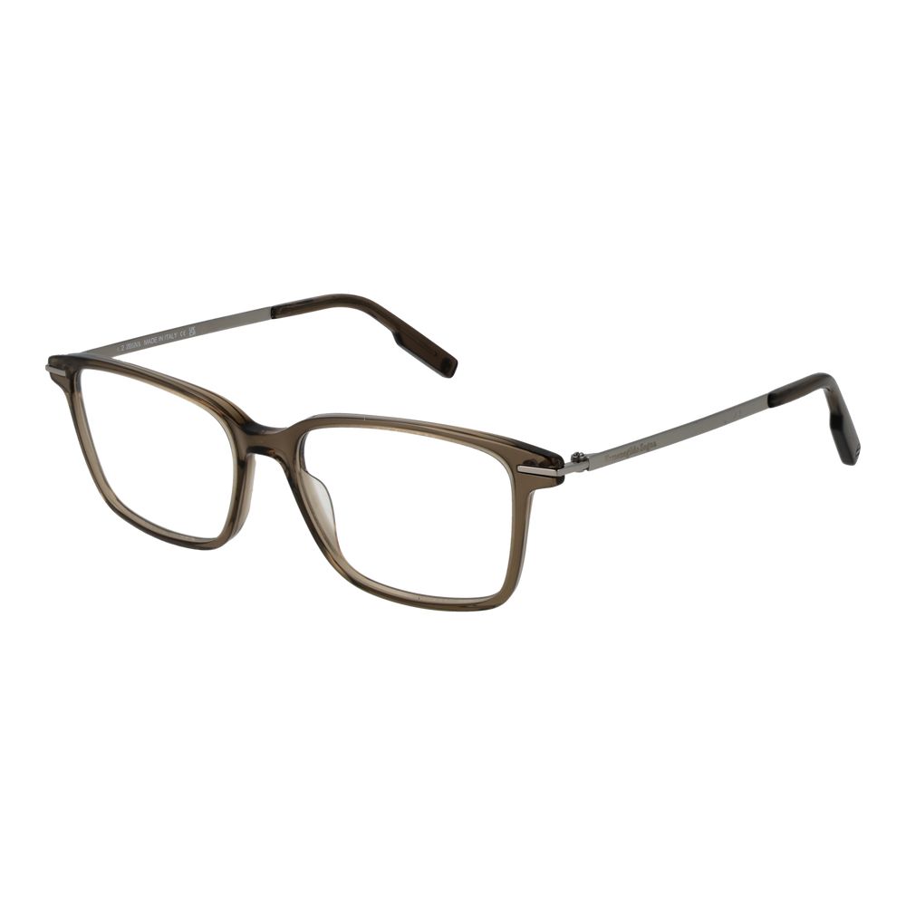 Lunettes (monture) en acétate beige Ermenegildo Zegna