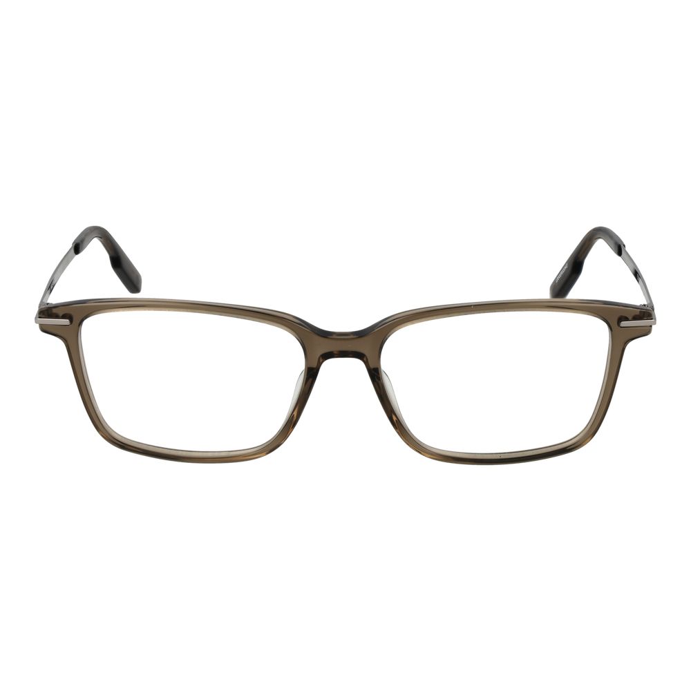 Lunettes (monture) en acétate beige Ermenegildo Zegna