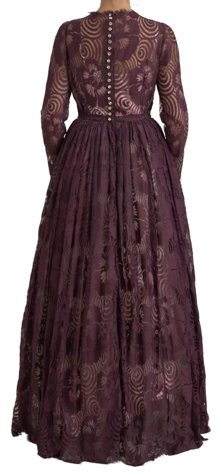 Robe trapèze Dolce & Gabbana en viscose violette ornée de cristaux