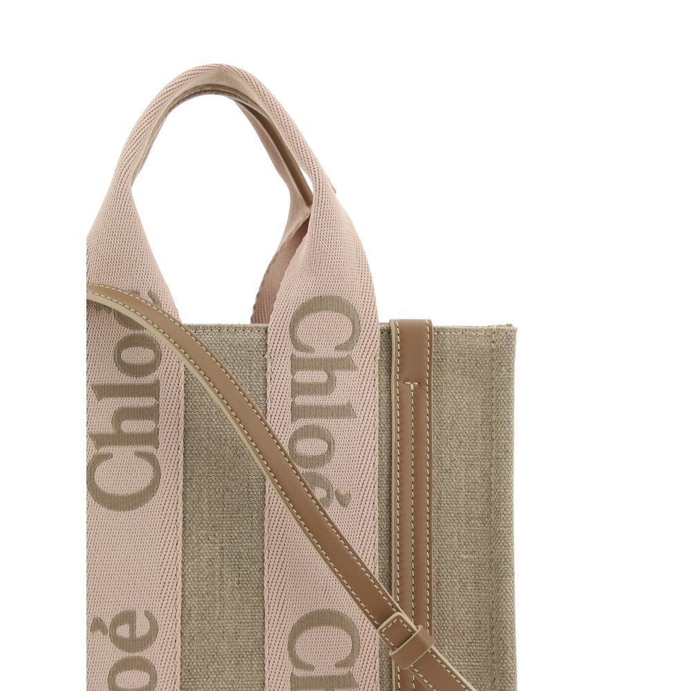 Chloé Beige Linen Handbag
