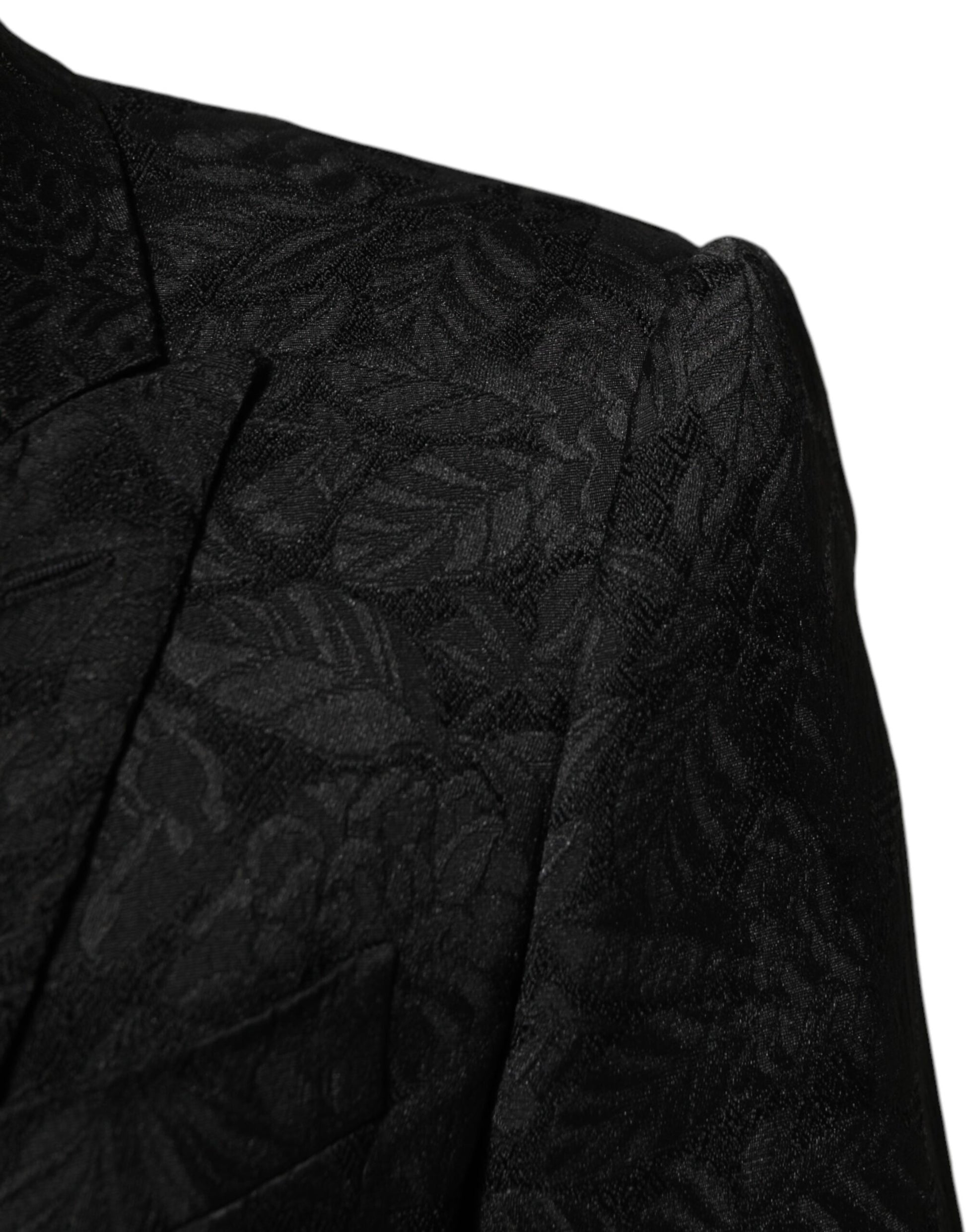 Costume 3 pièces MARTINI en brocart jacquard noir Dolce & Gabbana