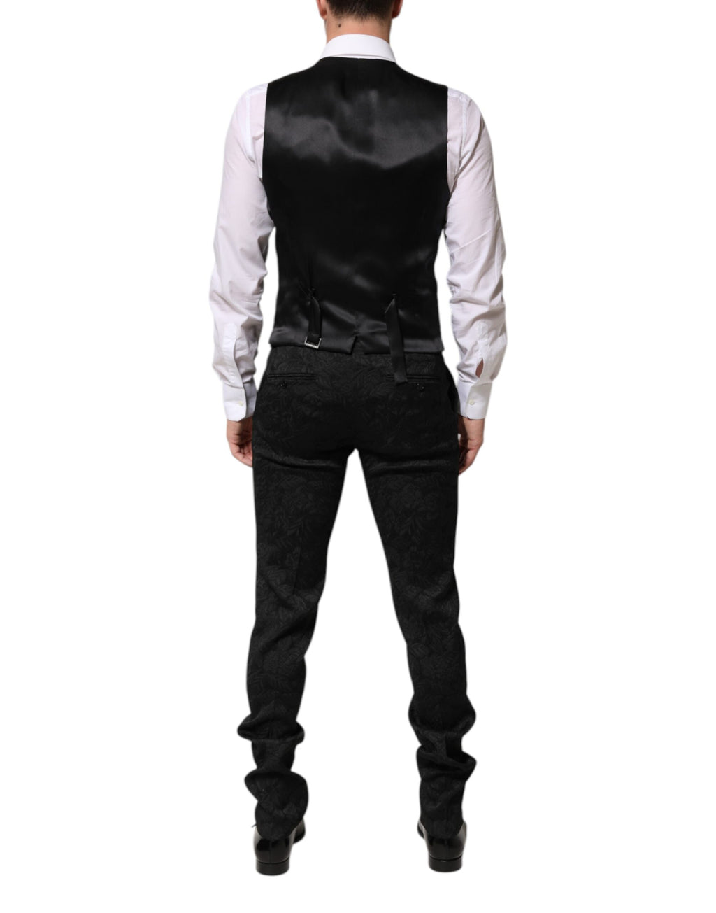 Costume 3 pièces MARTINI en brocart jacquard noir Dolce & Gabbana