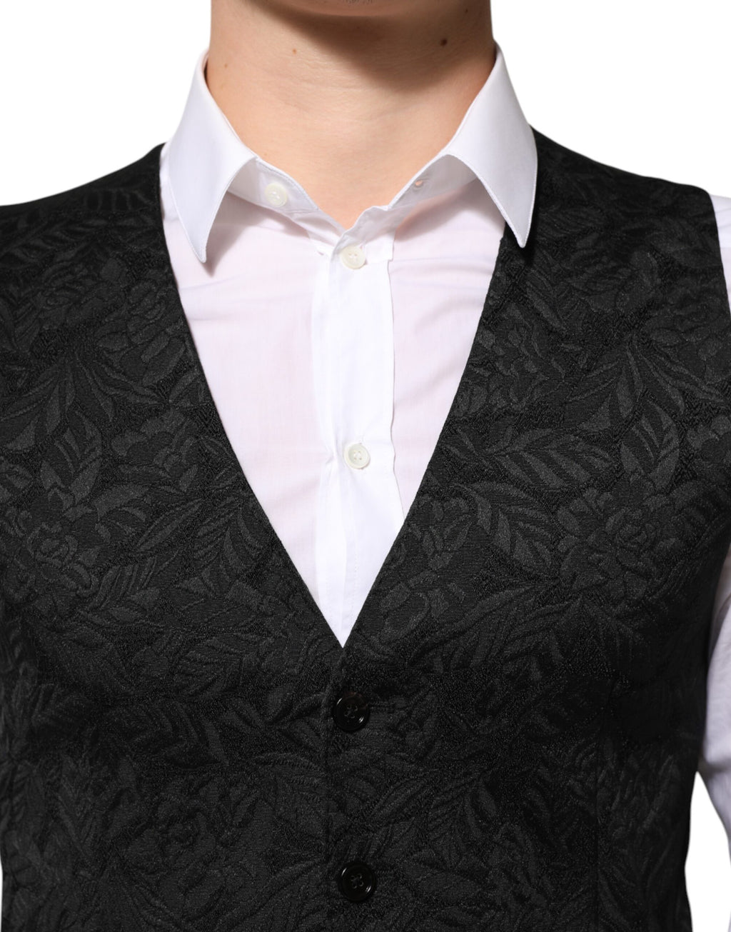 Costume 3 pièces MARTINI en brocart jacquard noir Dolce & Gabbana