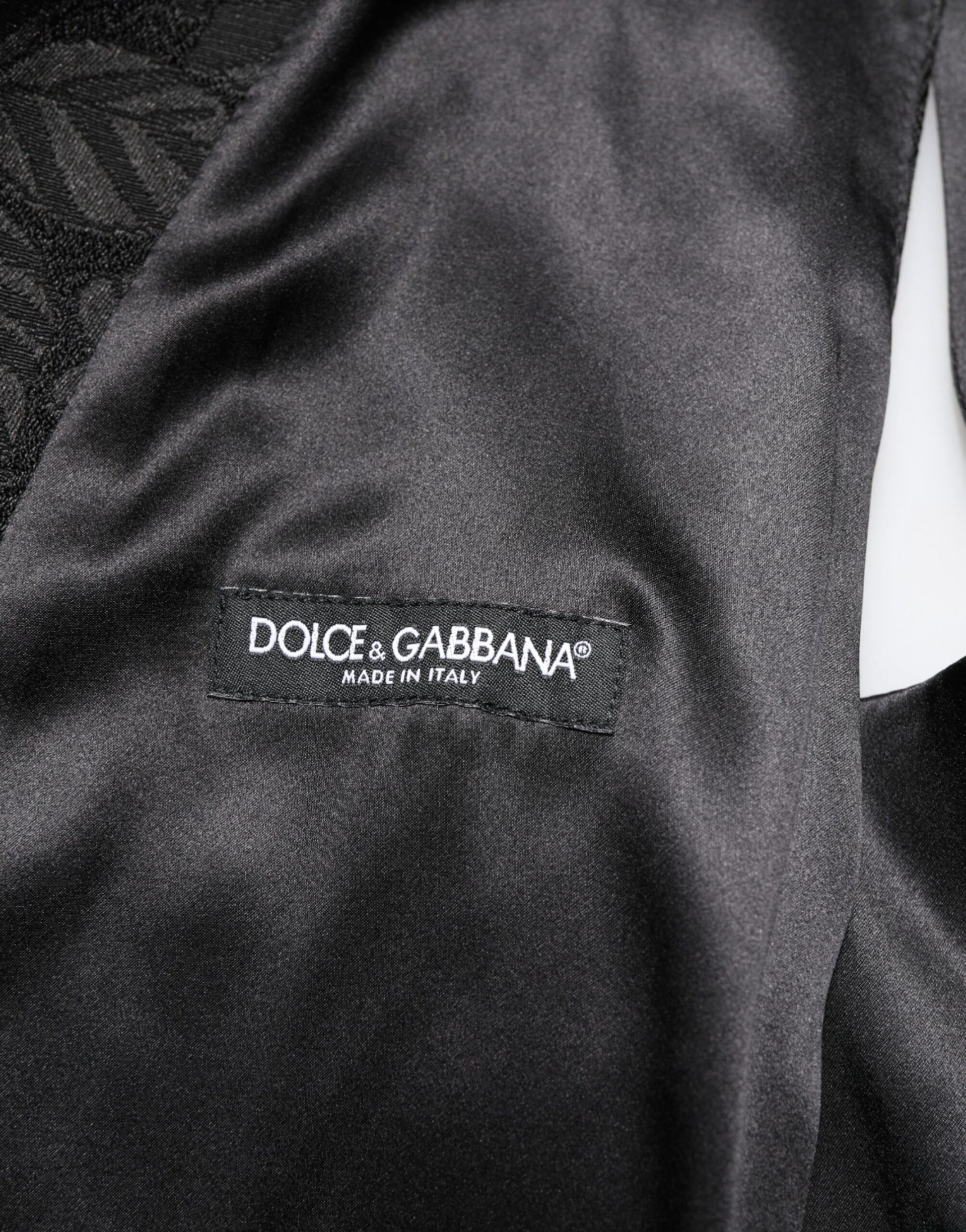 Costume 3 pièces MARTINI en brocart jacquard noir Dolce & Gabbana