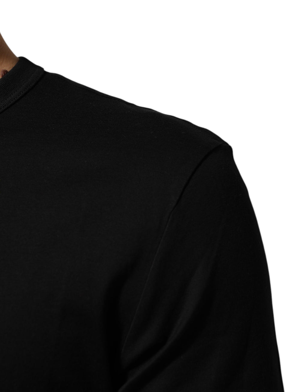 T-shirt Dolce & Gabbana en velours de coton noir imprimé logo pour homme