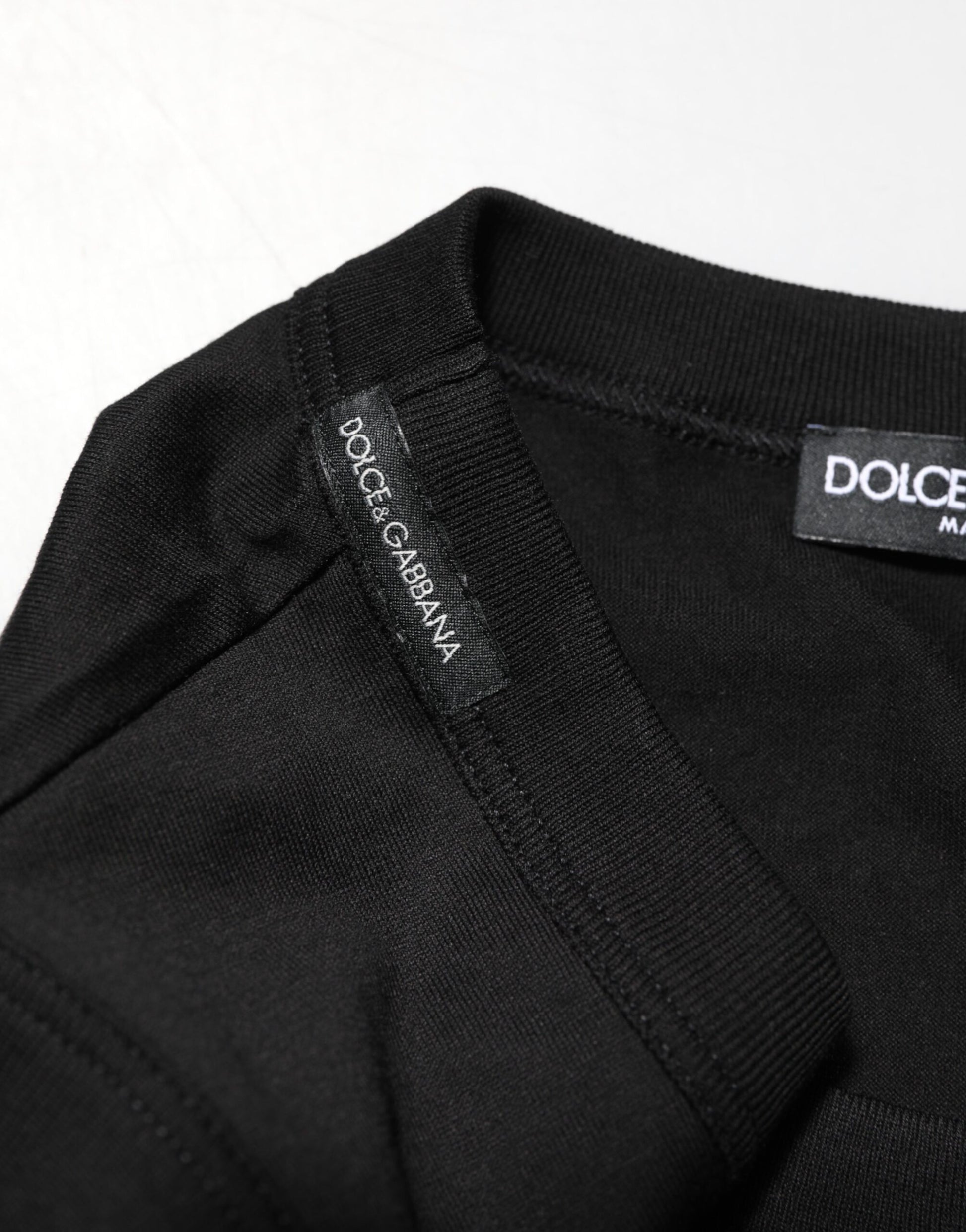 Débardeur sans manches pour homme en coton noir Dolce & Gabbana