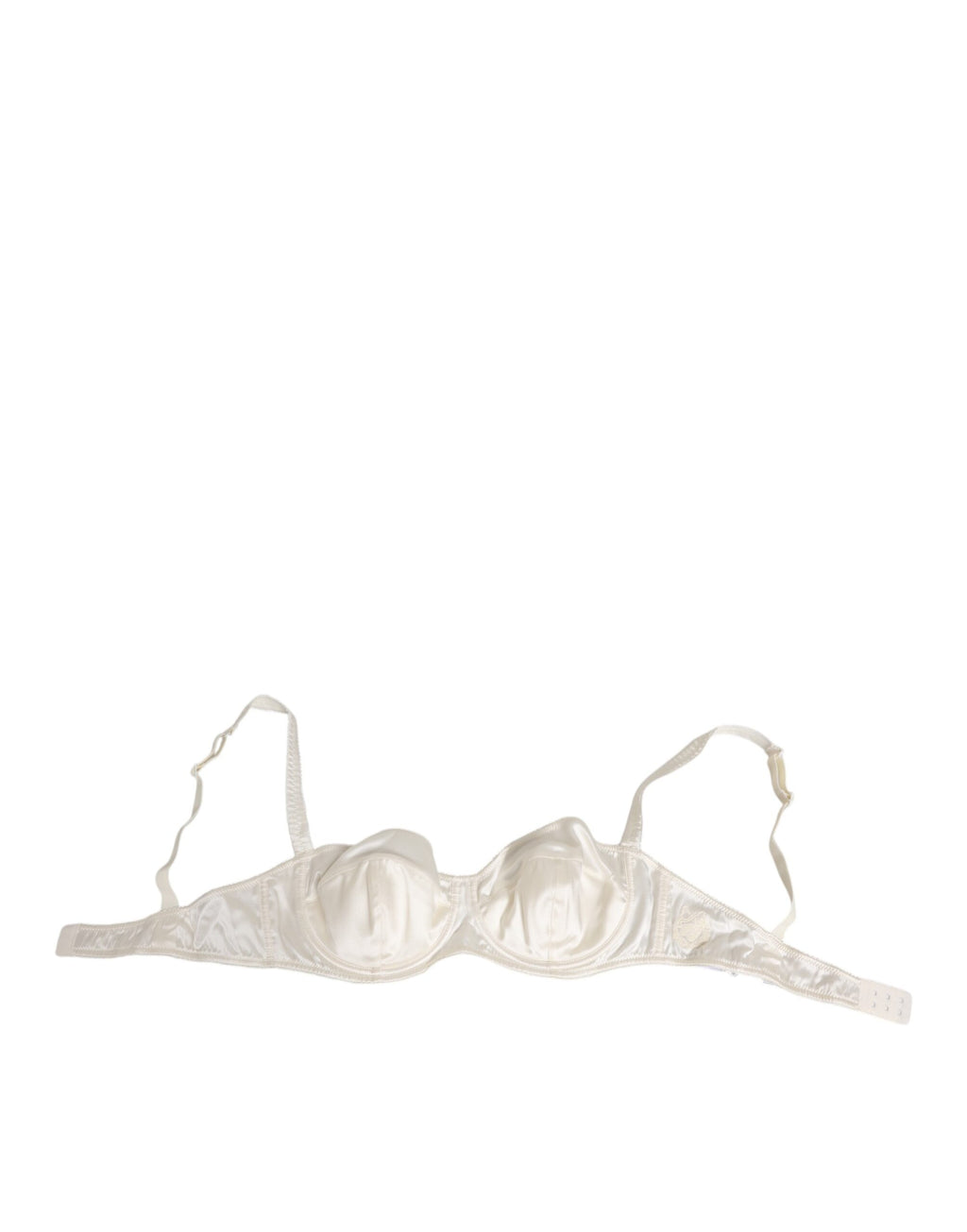 Soutien-gorge lingerie balconnet en satin de soie blanc Dolce & Gabbana