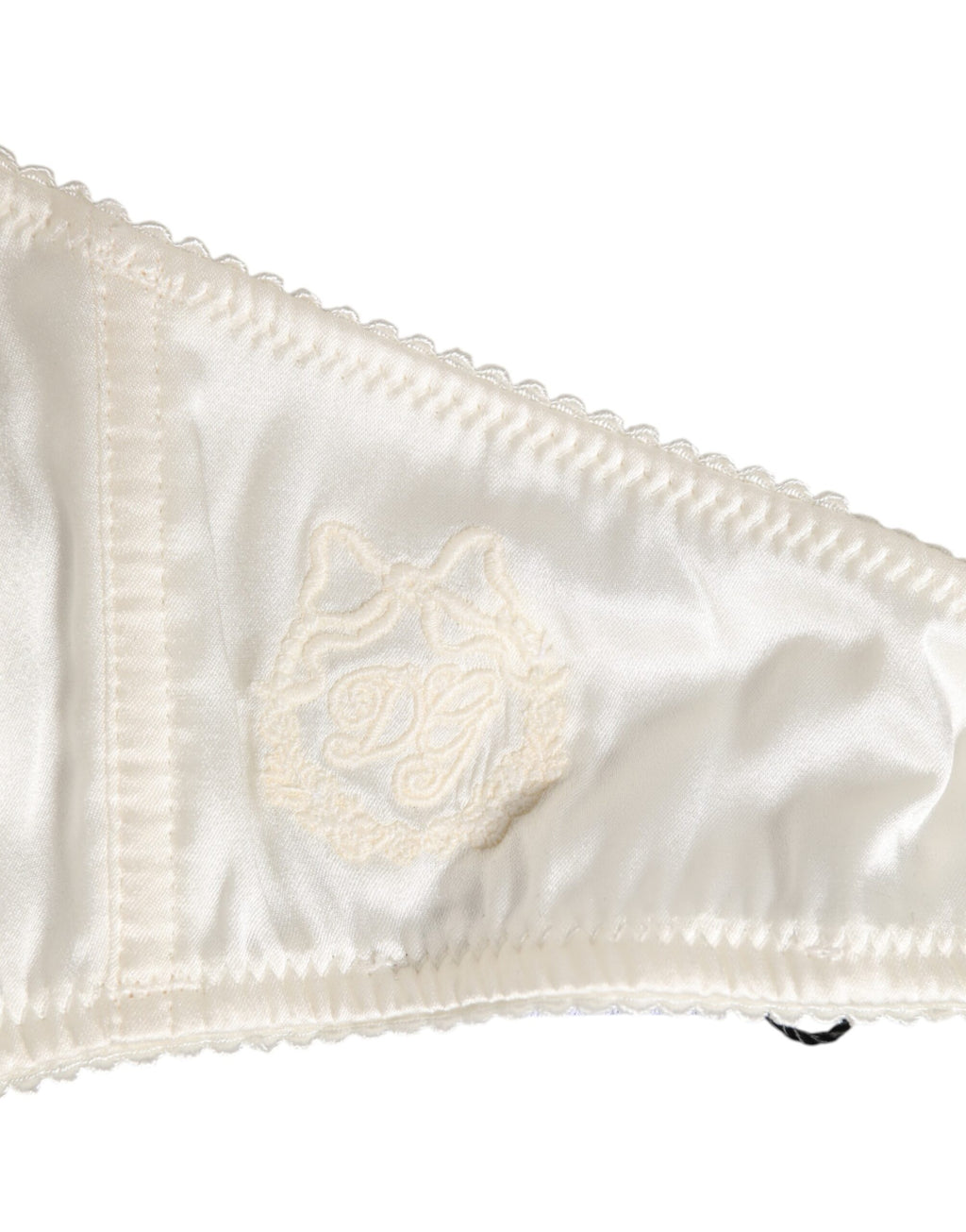 Soutien-gorge lingerie balconnet en satin de soie blanc Dolce & Gabbana